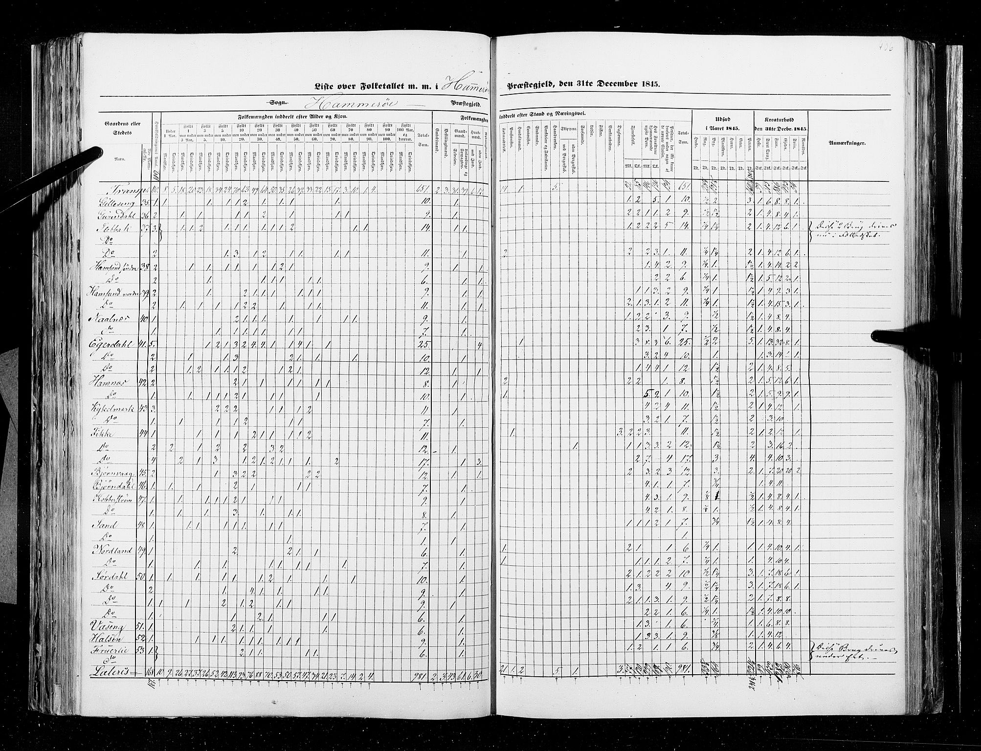 RA, Census 1845, vol. 9B: Nordland amt, 1845, p. 406