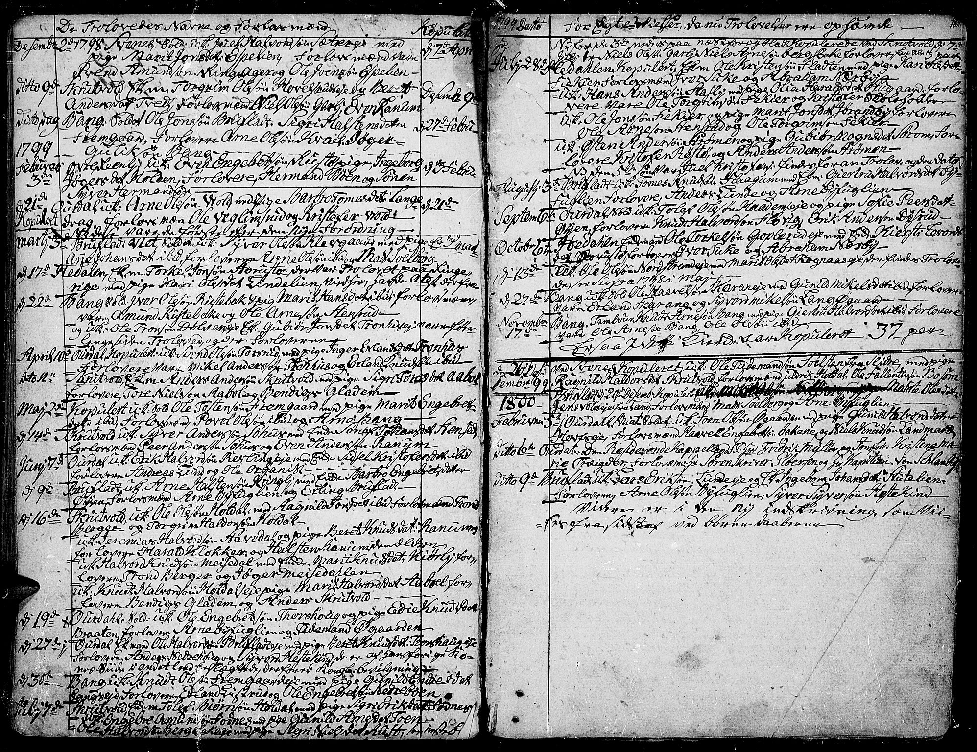 Aurdal prestekontor, SAH/PREST-126/H/Ha/Haa/L0006: Parish register (official) no. 6, 1781-1804, p. 182