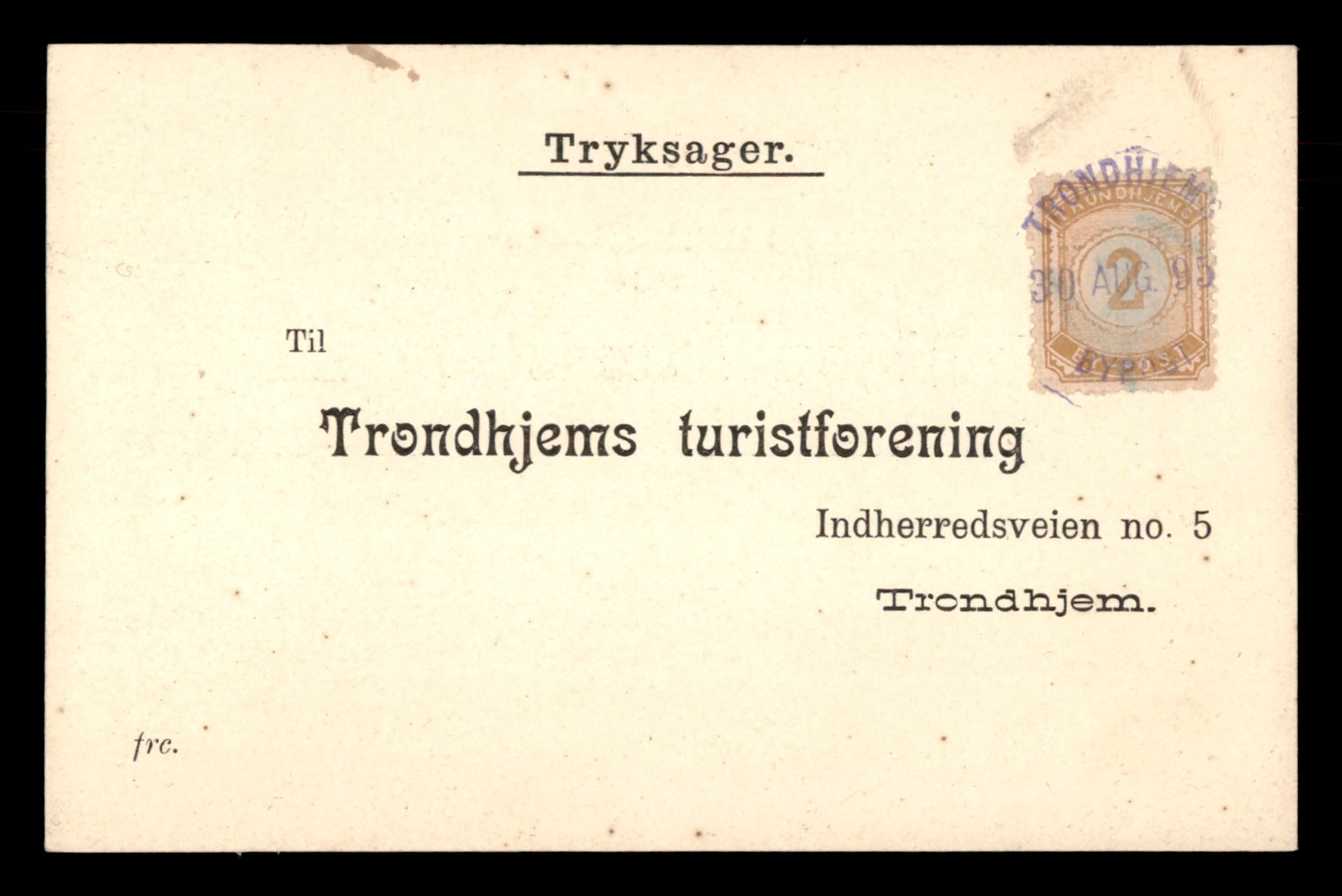 Trondhjems turistforening, SAT/PA-0669/Da/L0004: Korrespondanse, 1894-1897, p. 4