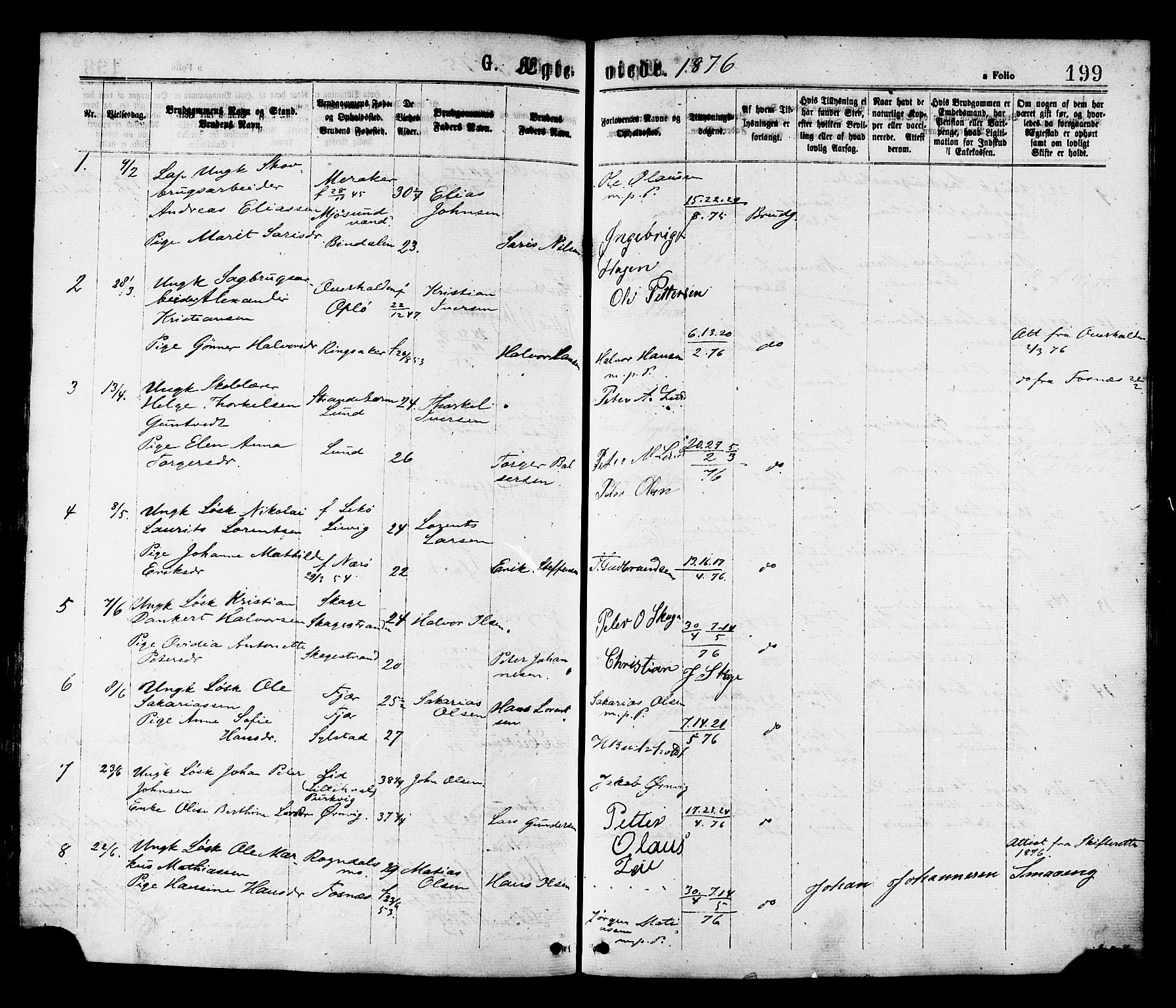 Ministerialprotokoller, klokkerbøker og fødselsregistre - Nord-Trøndelag, SAT/A-1458/780/L0642: Parish register (official) no. 780A07 /1, 1874-1885, p. 199