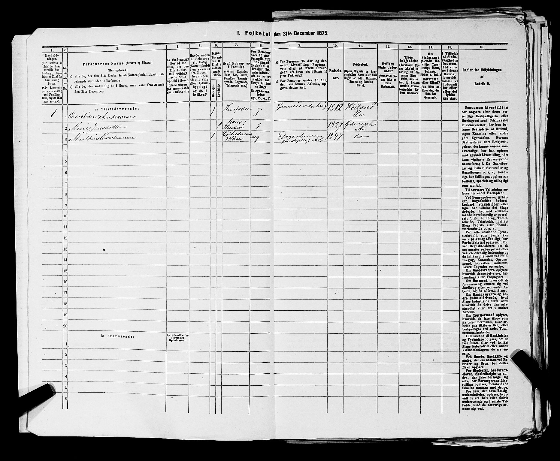 RA, 1875 census for 0118P Aremark, 1875, p. 1161