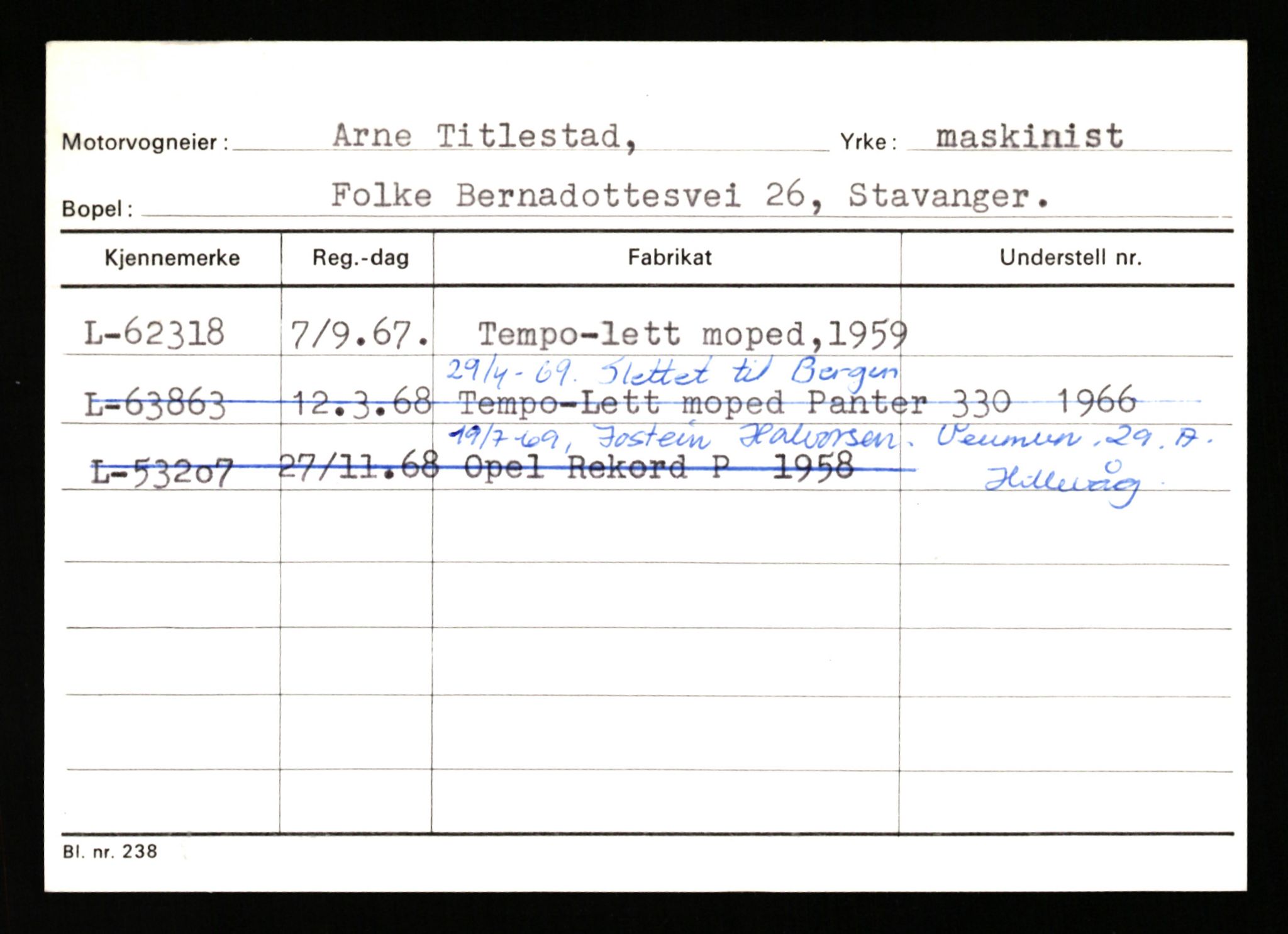 Stavanger trafikkstasjon, SAST/A-101942/0/H/L0038: Sørbø - Tjeltveit, 1930-1971, p. 2731