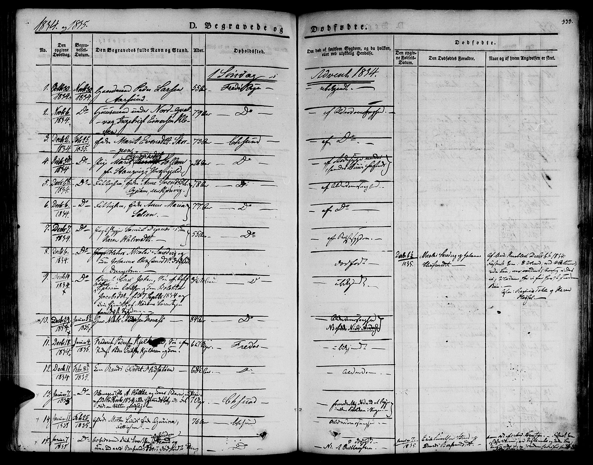 Ministerialprotokoller, klokkerbøker og fødselsregistre - Møre og Romsdal, SAT/A-1454/572/L0843: Parish register (official) no. 572A06, 1832-1842, p. 333
