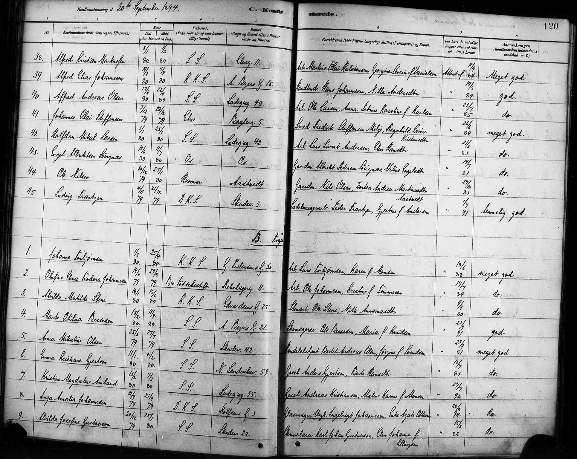 Sandviken Sokneprestembete, SAB/A-77601/H/Ha/L0002: Parish register (official) no. A 2, 1878-1896, p. 120