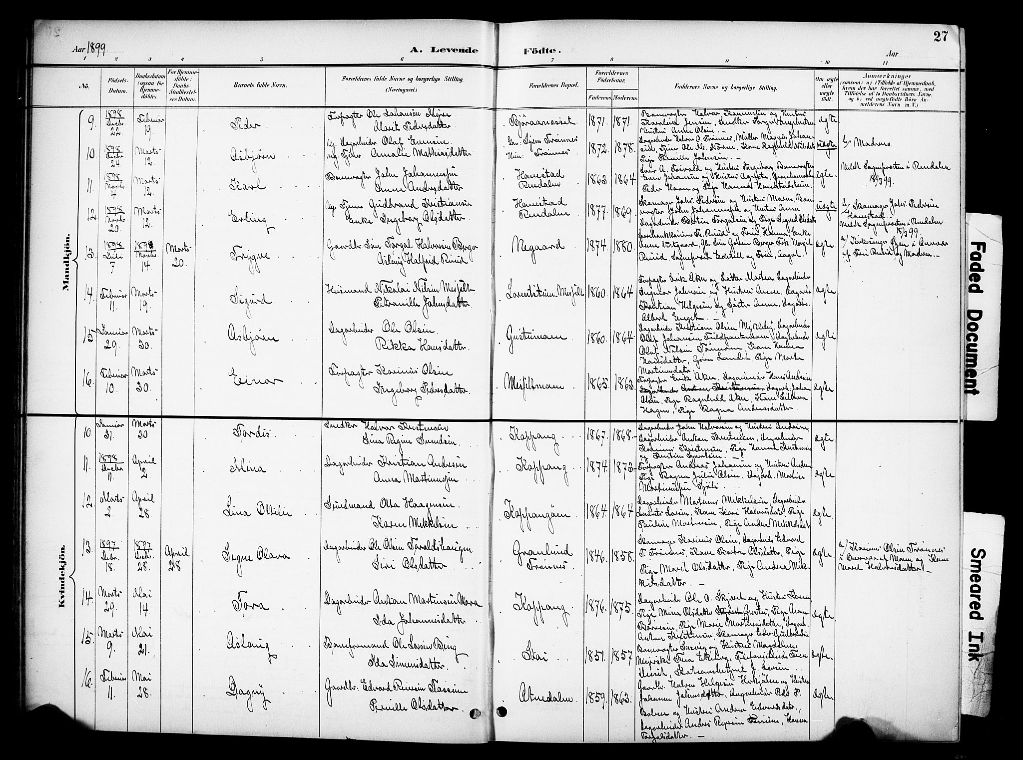 Stor-Elvdal prestekontor, SAH/PREST-052/H/Ha/Hab/L0003: Parish register (copy) no. 3, 1895-1917, p. 27