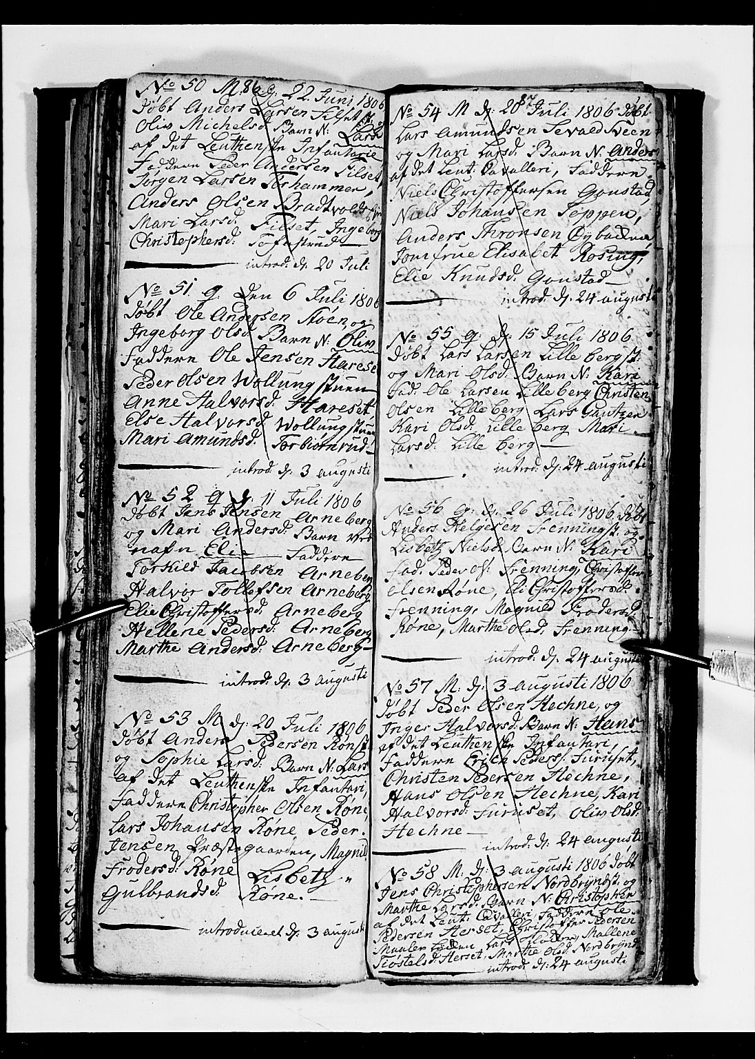 Romedal prestekontor, SAH/PREST-004/L/L0003: Parish register (copy) no. 3, 1801-1806, p. 86-87