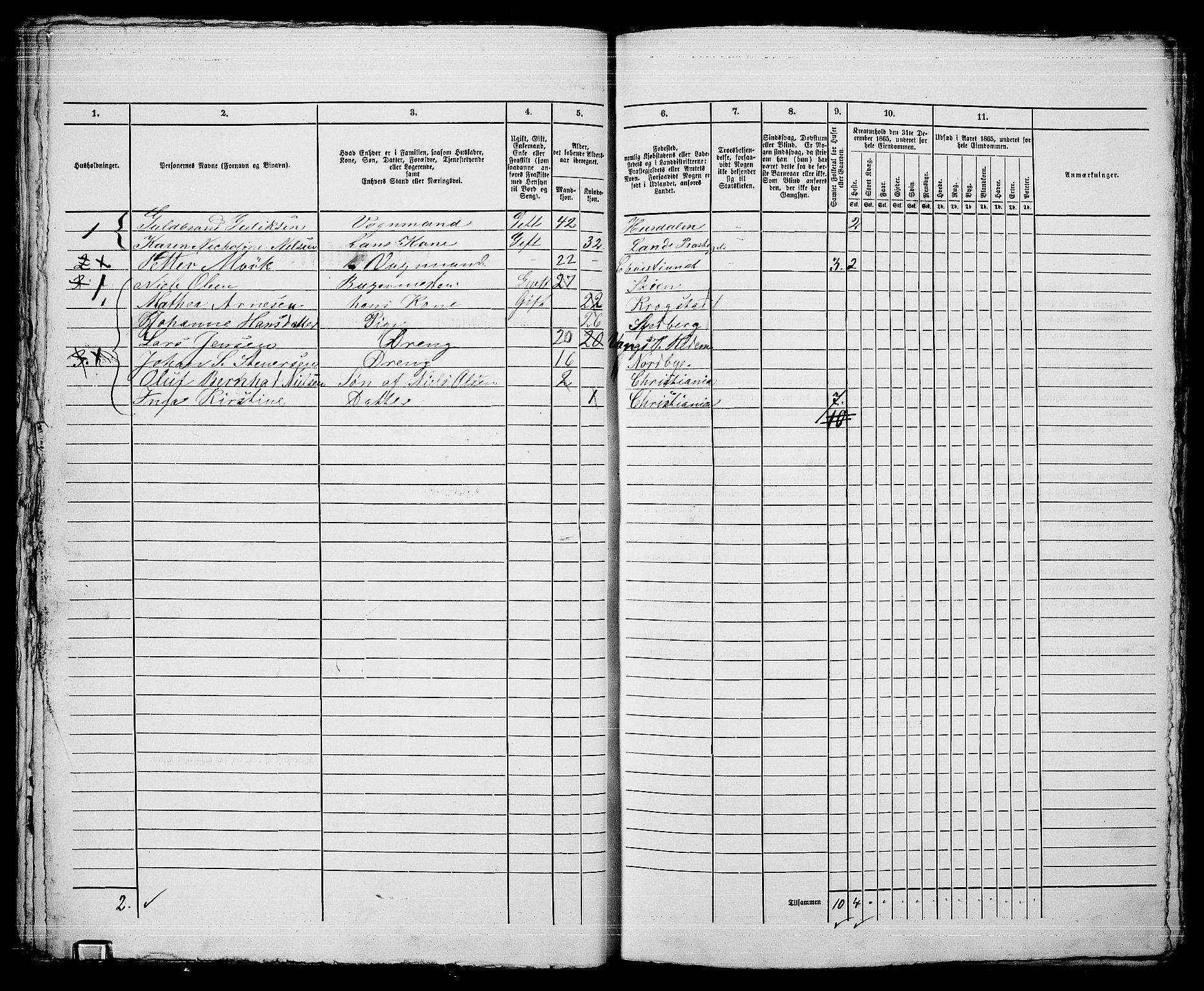 RA, 1865 census for Kristiania, 1865, p. 4088