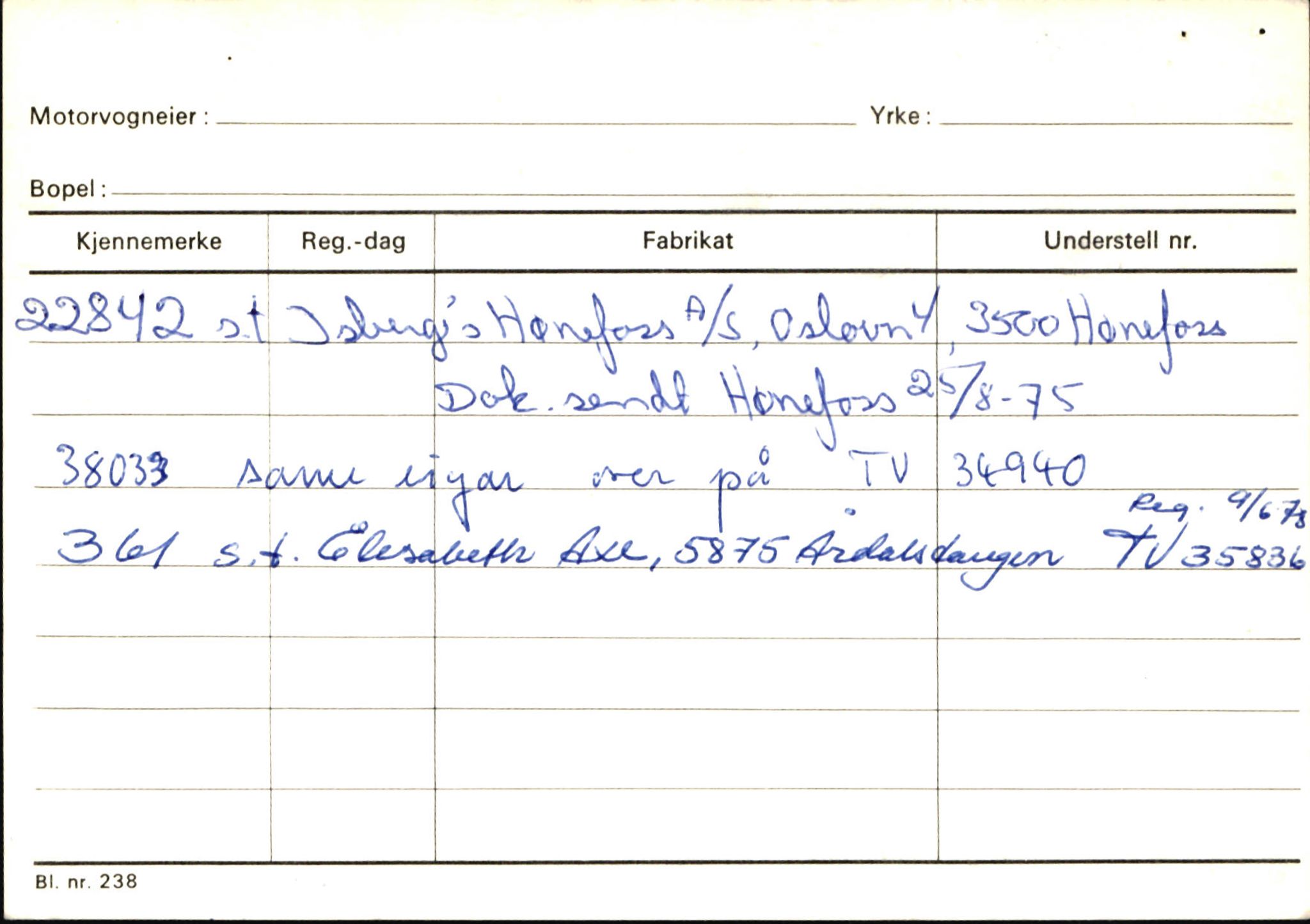 Statens vegvesen, Sogn og Fjordane vegkontor, AV/SAB-A-5301/4/F/L0146: Registerkort Årdal R-Å samt diverse kort, 1945-1975, p. 1490