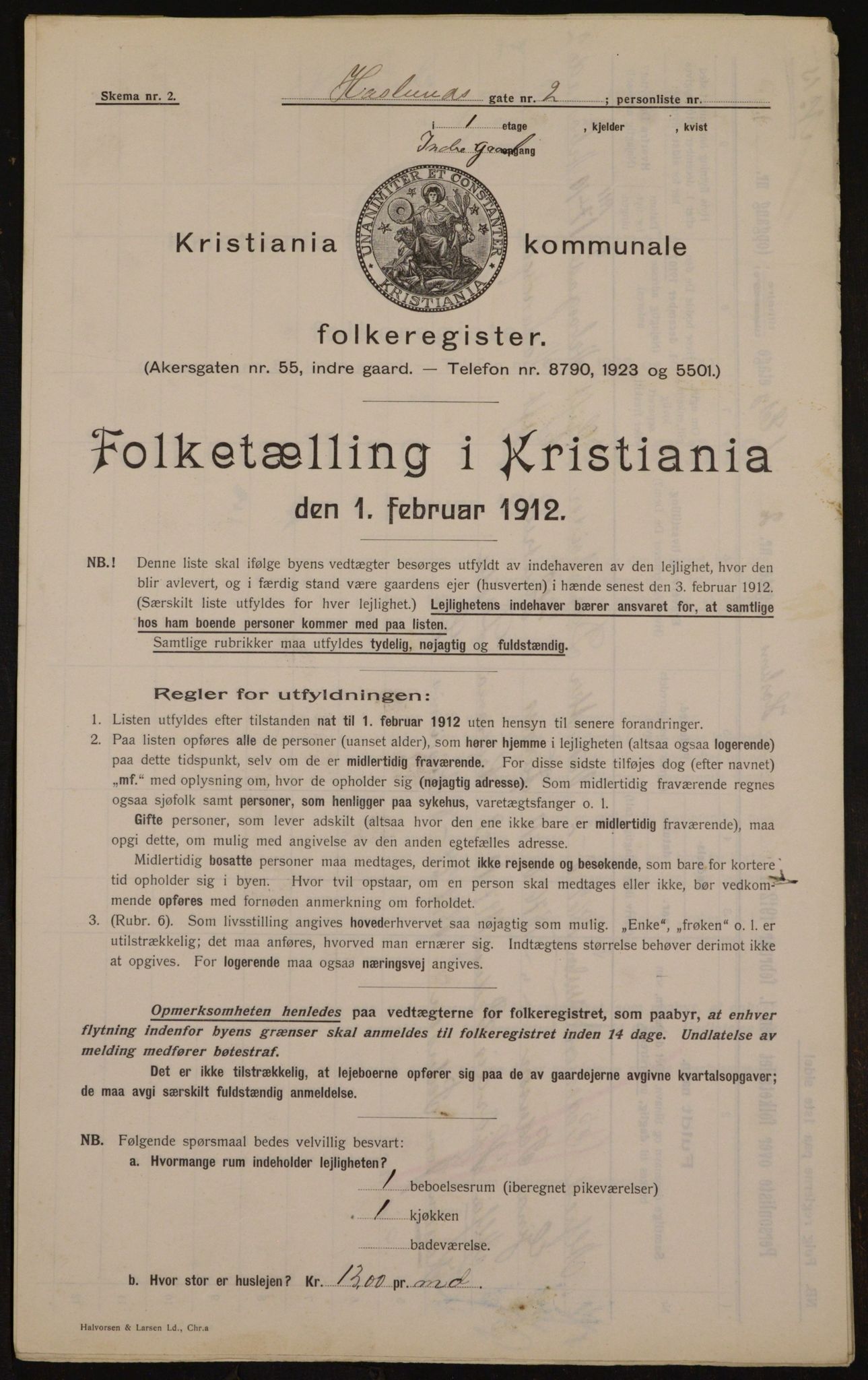 OBA, Municipal Census 1912 for Kristiania, 1912, p. 35259