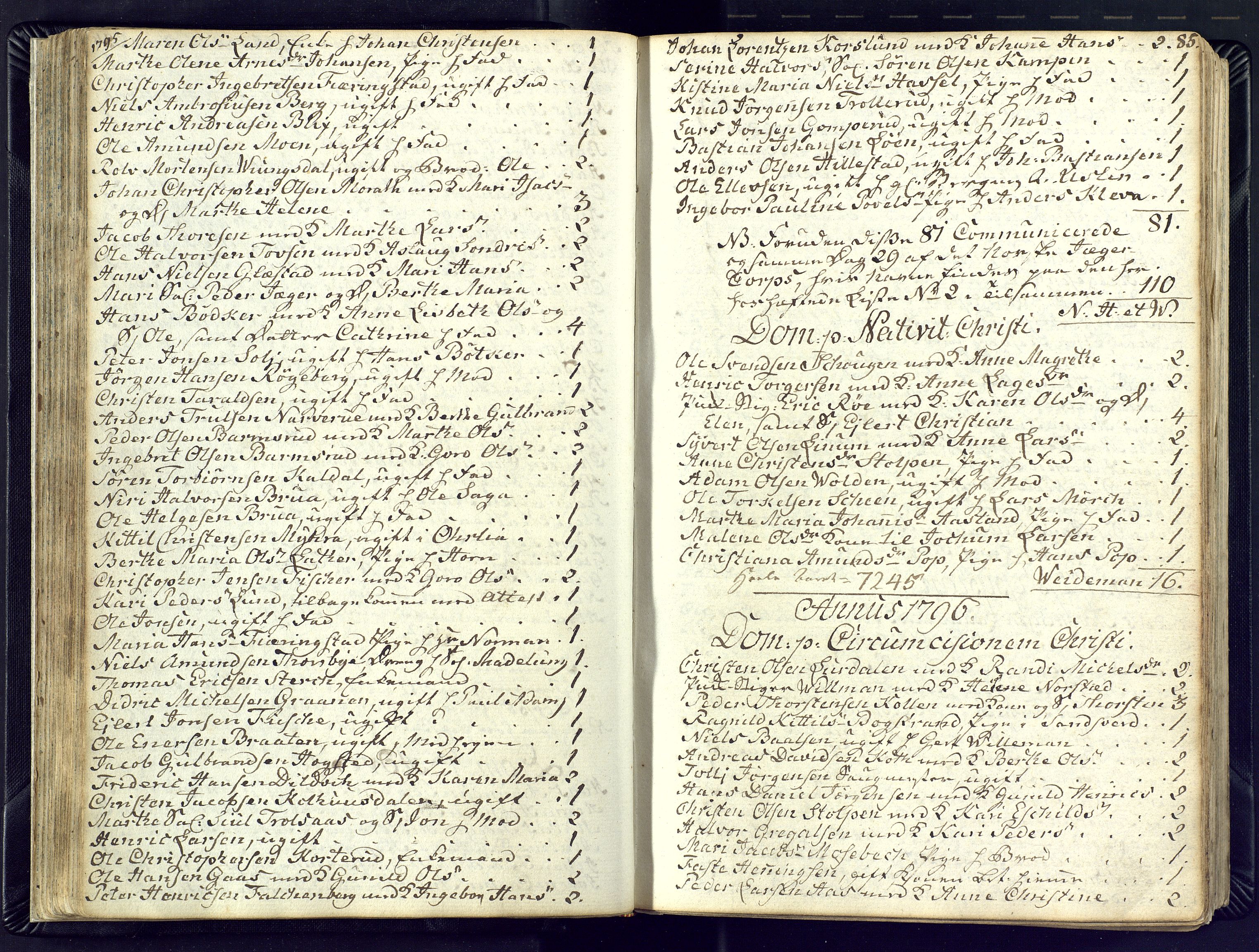 Kongsberg kirkebøker, SAKO/A-22/M/Ma/L0012: Communicants register no. 12, 1794-1800, p. 85
