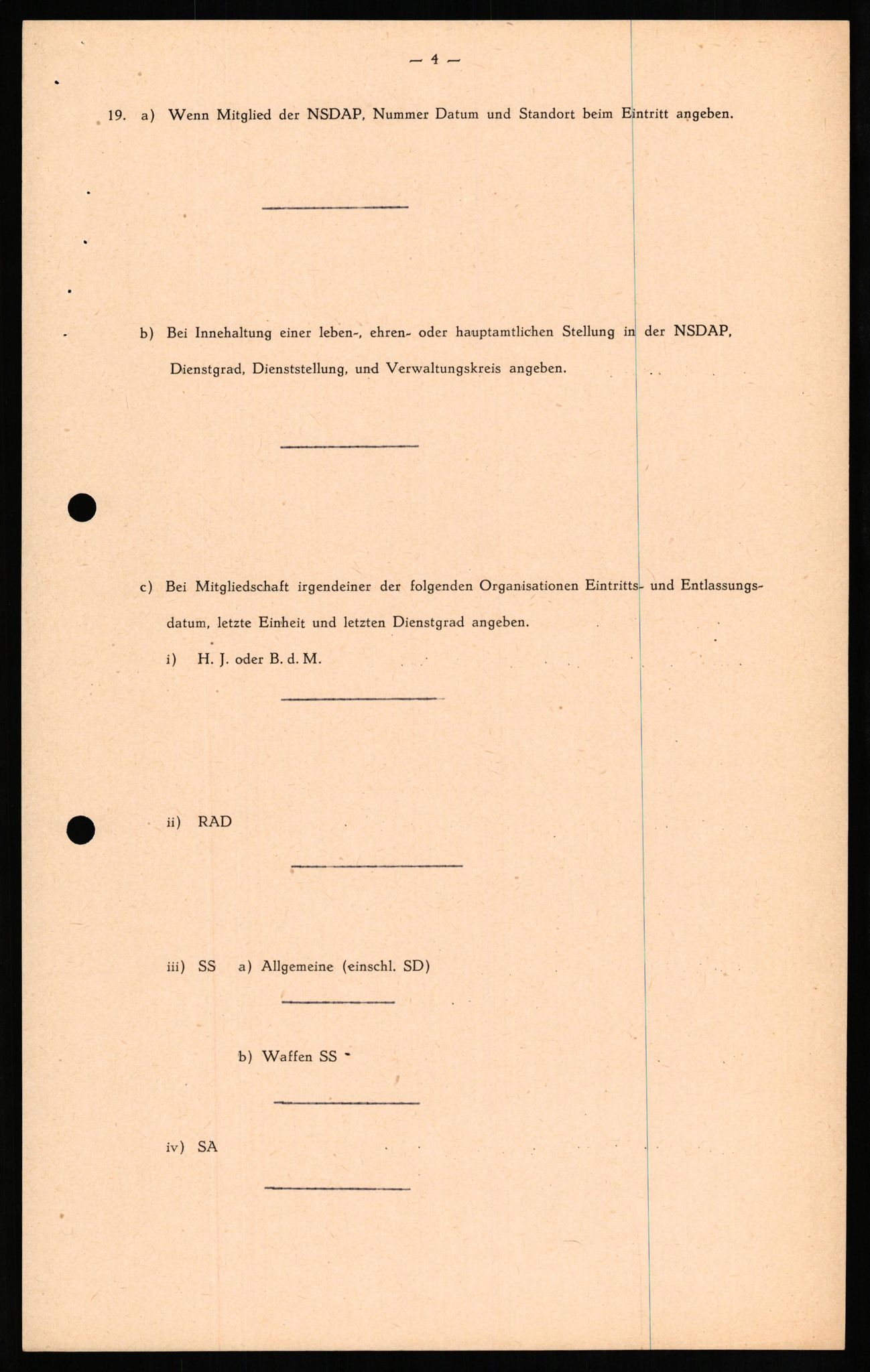 Forsvaret, Forsvarets overkommando II, AV/RA-RAFA-3915/D/Db/L0021: CI Questionaires. Tyske okkupasjonsstyrker i Norge. Tyskere., 1945-1946, p. 99