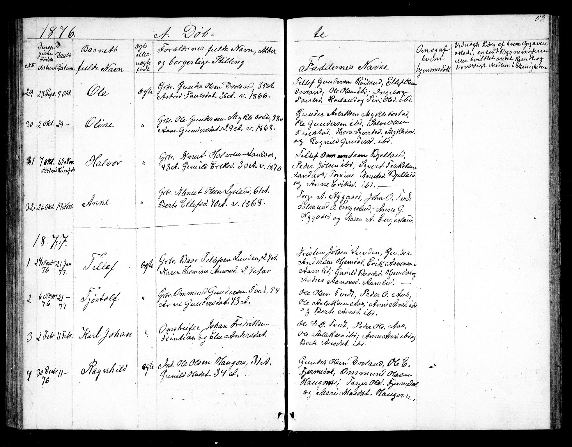 Herefoss sokneprestkontor, SAK/1111-0019/F/Fb/Fbb/L0001: Parish register (copy) no. B 1, 1849-1879, p. 53
