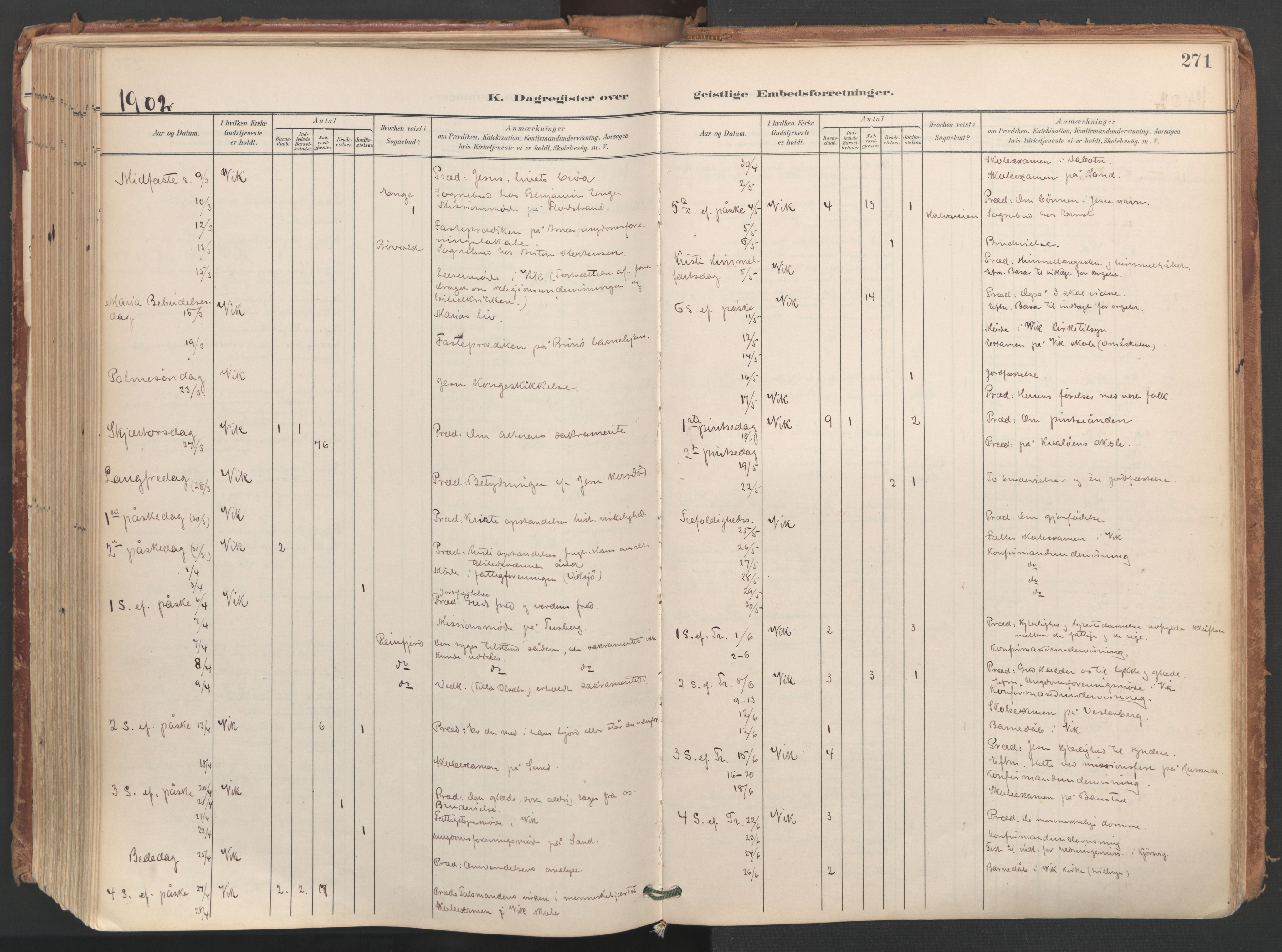 Ministerialprotokoller, klokkerbøker og fødselsregistre - Nordland, AV/SAT-A-1459/812/L0180: Parish register (official) no. 812A09, 1901-1915, p. 271