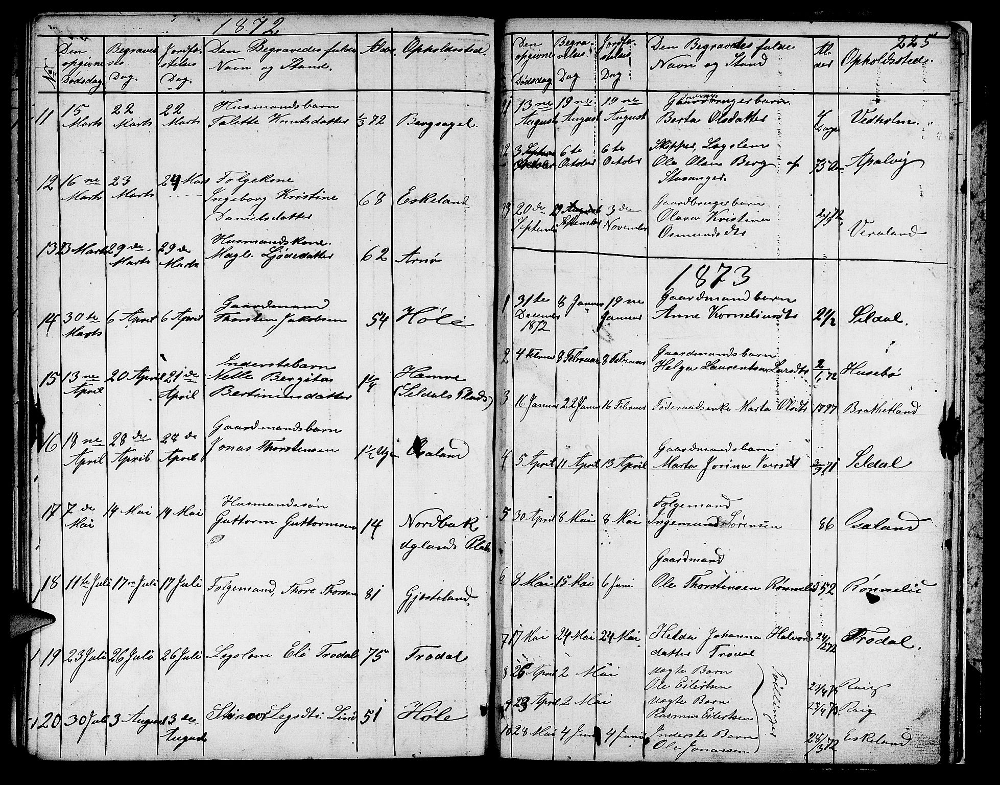 Høgsfjord sokneprestkontor, SAST/A-101624/H/Ha/Hab/L0001: Parish register (copy) no. B 1, 1855-1885, p. 225