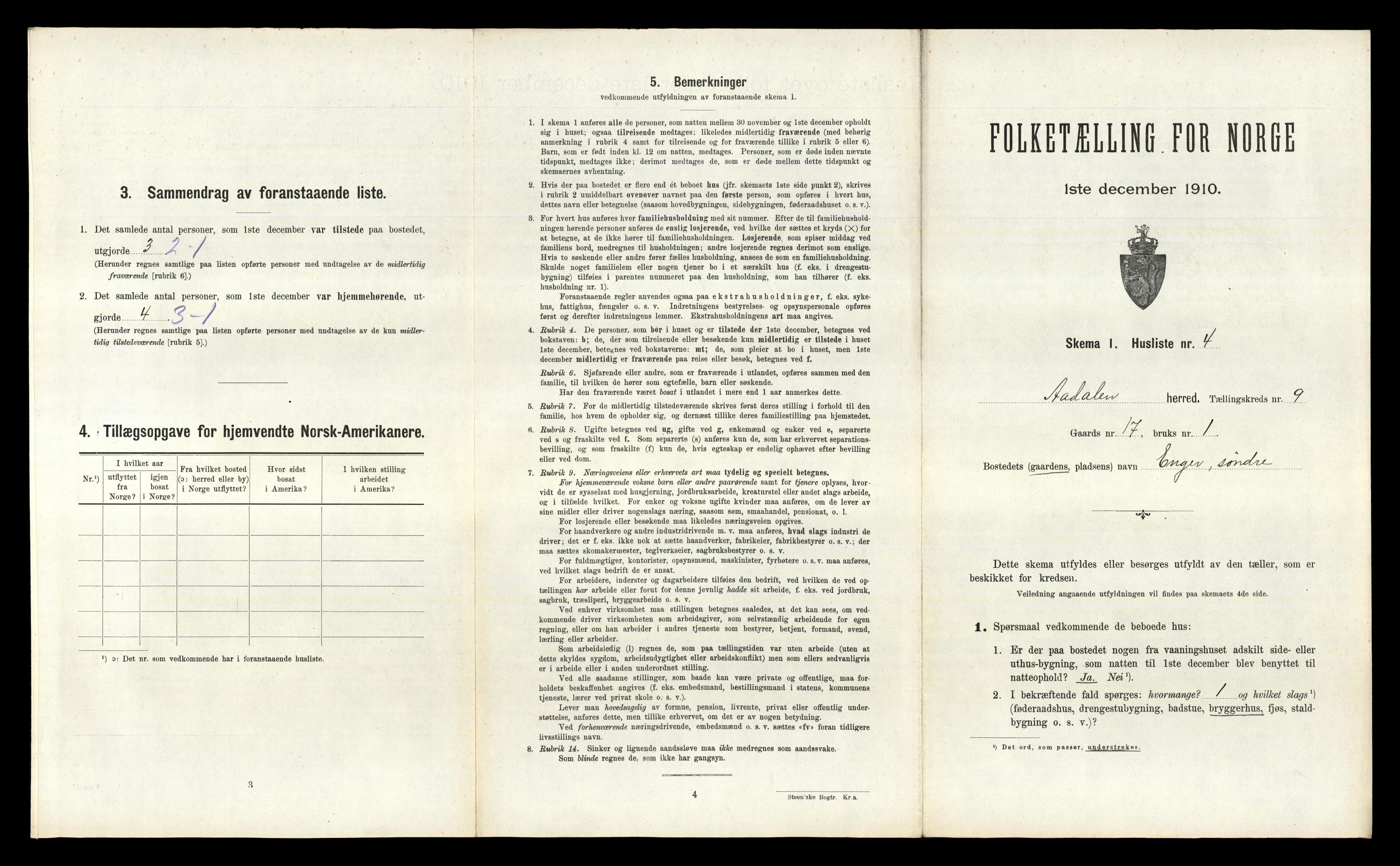 RA, 1910 census for Ådal, 1910, p. 789