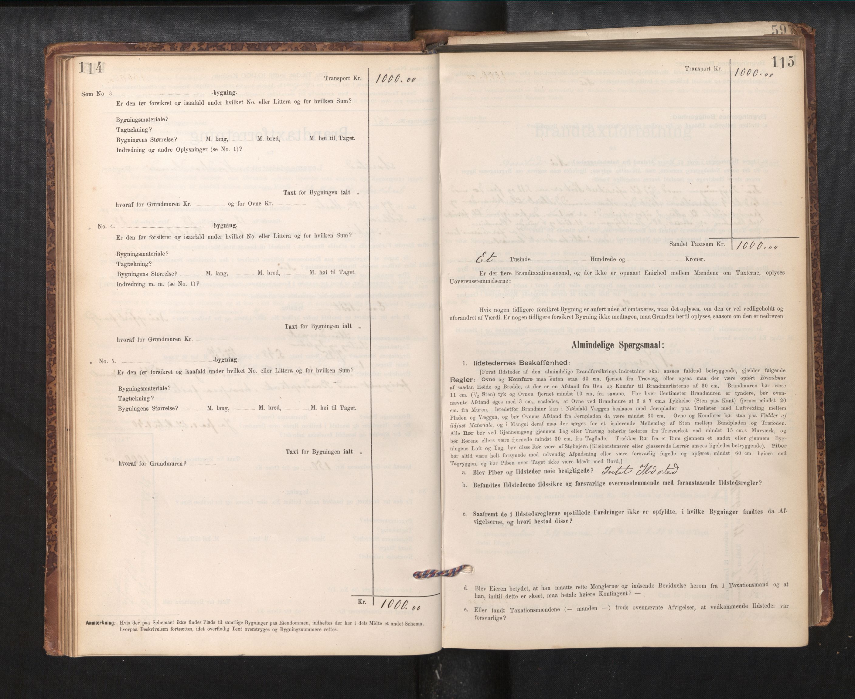 Lensmannen i Årstad, AV/SAB-A-36201/0012/L0011: Branntakstprotokoll,skjematakst, 1895-1901, p. 114-115