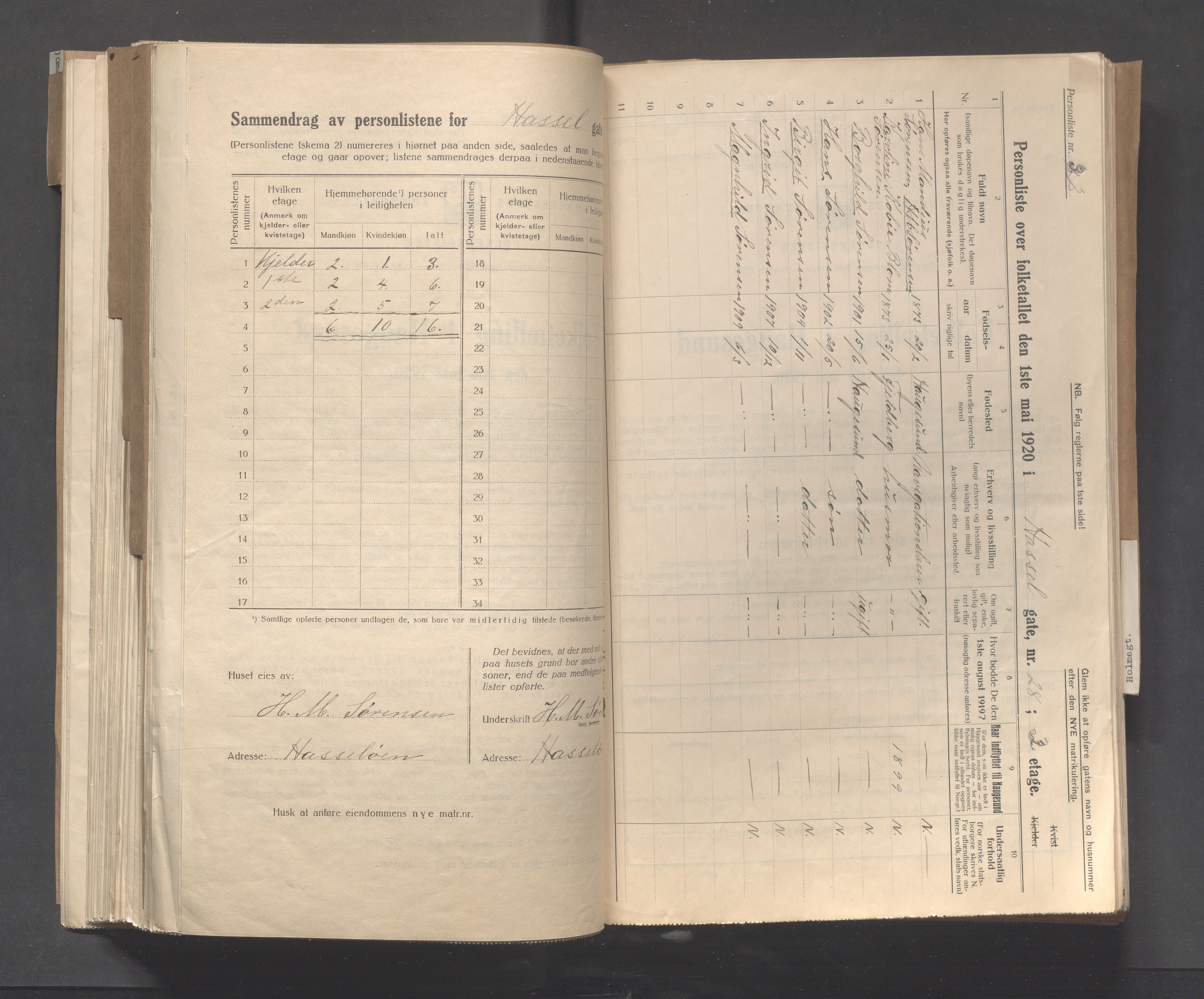 IKAR, Local census 1.5.1920 for Haugesund, 1920, p. 5735