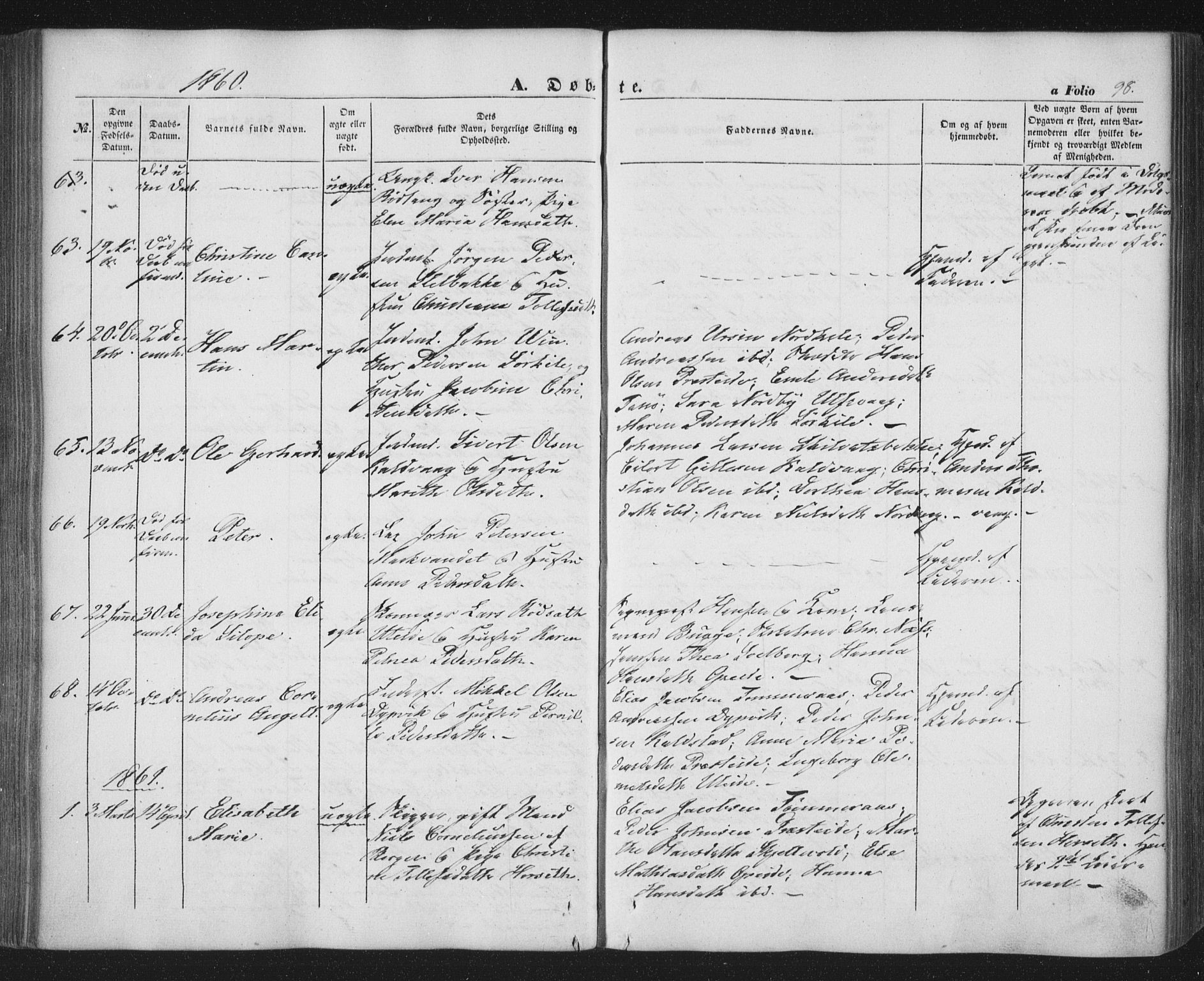 Ministerialprotokoller, klokkerbøker og fødselsregistre - Nordland, AV/SAT-A-1459/859/L0844: Parish register (official) no. 859A04, 1849-1862, p. 98