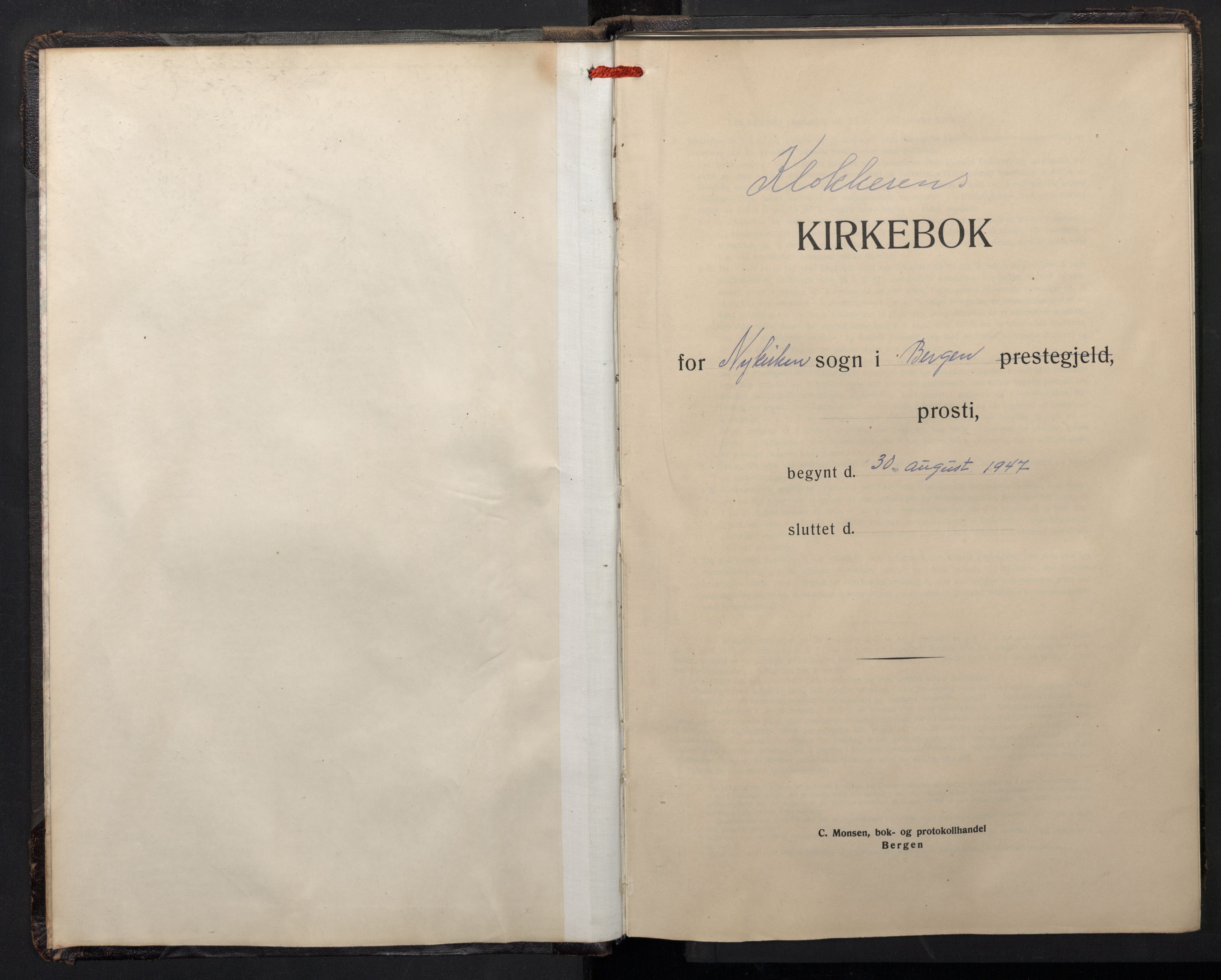 Nykirken Sokneprestembete, SAB/A-77101/H/Hab: Parish register (copy) no. E 4, 1947-1965