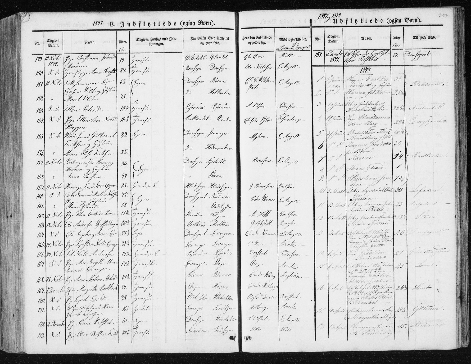 Ministerialprotokoller, klokkerbøker og fødselsregistre - Sør-Trøndelag, AV/SAT-A-1456/602/L0110: Parish register (official) no. 602A08, 1840-1854, p. 343