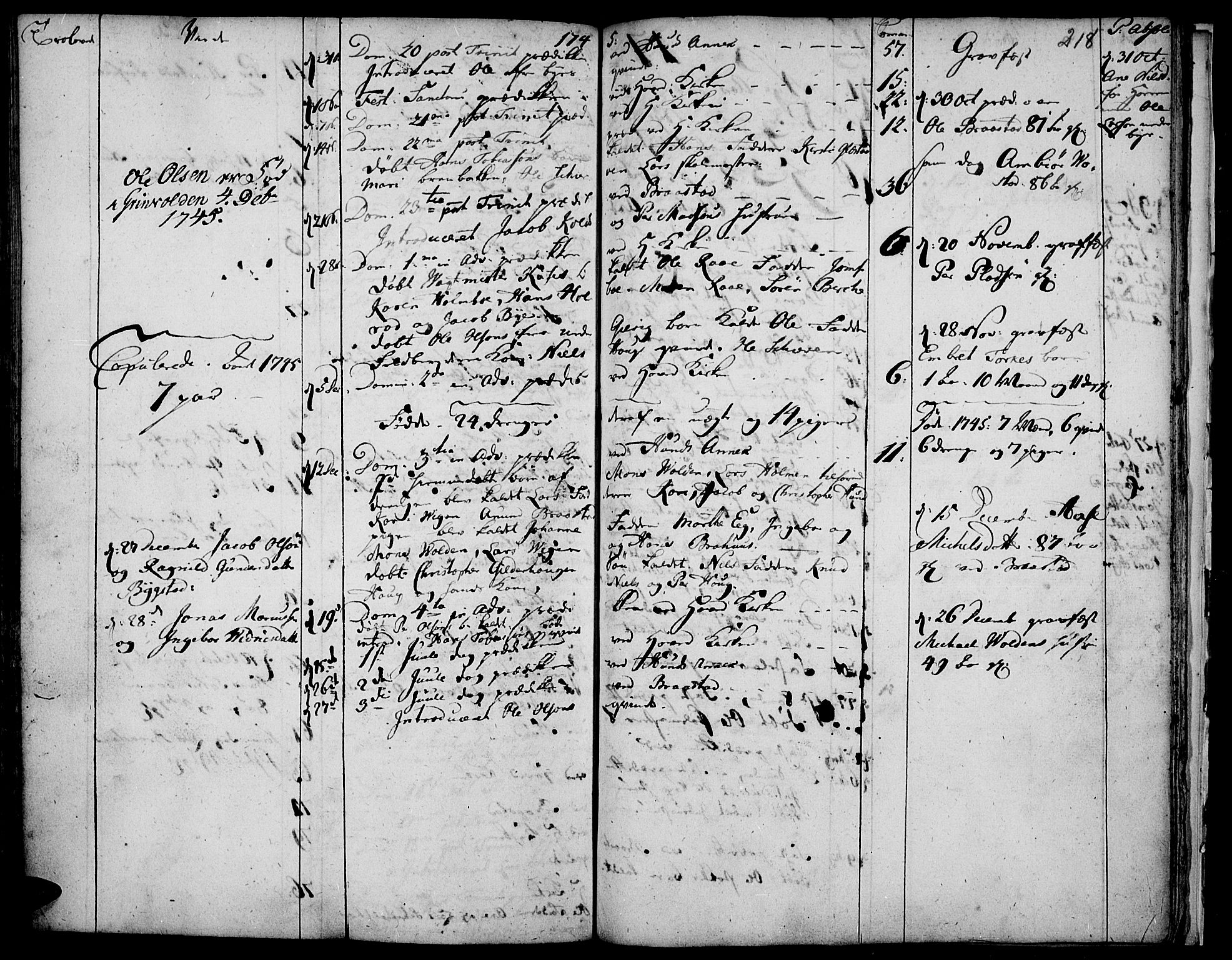 Vardal prestekontor, AV/SAH-PREST-100/H/Ha/Haa/L0001: Parish register (official) no. 1, 1706-1748, p. 218