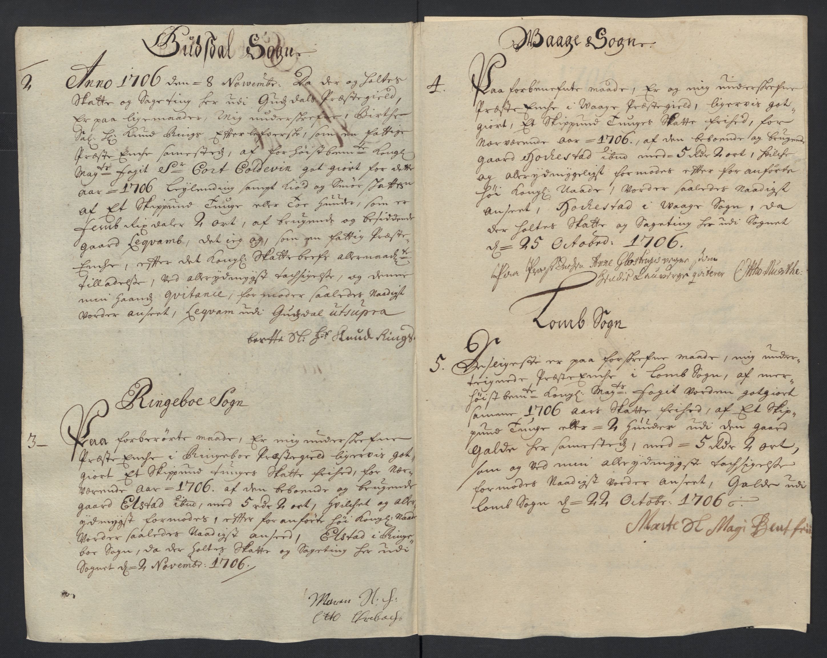 Rentekammeret inntil 1814, Reviderte regnskaper, Fogderegnskap, AV/RA-EA-4092/R17/L1178: Fogderegnskap Gudbrandsdal, 1705-1707, p. 195