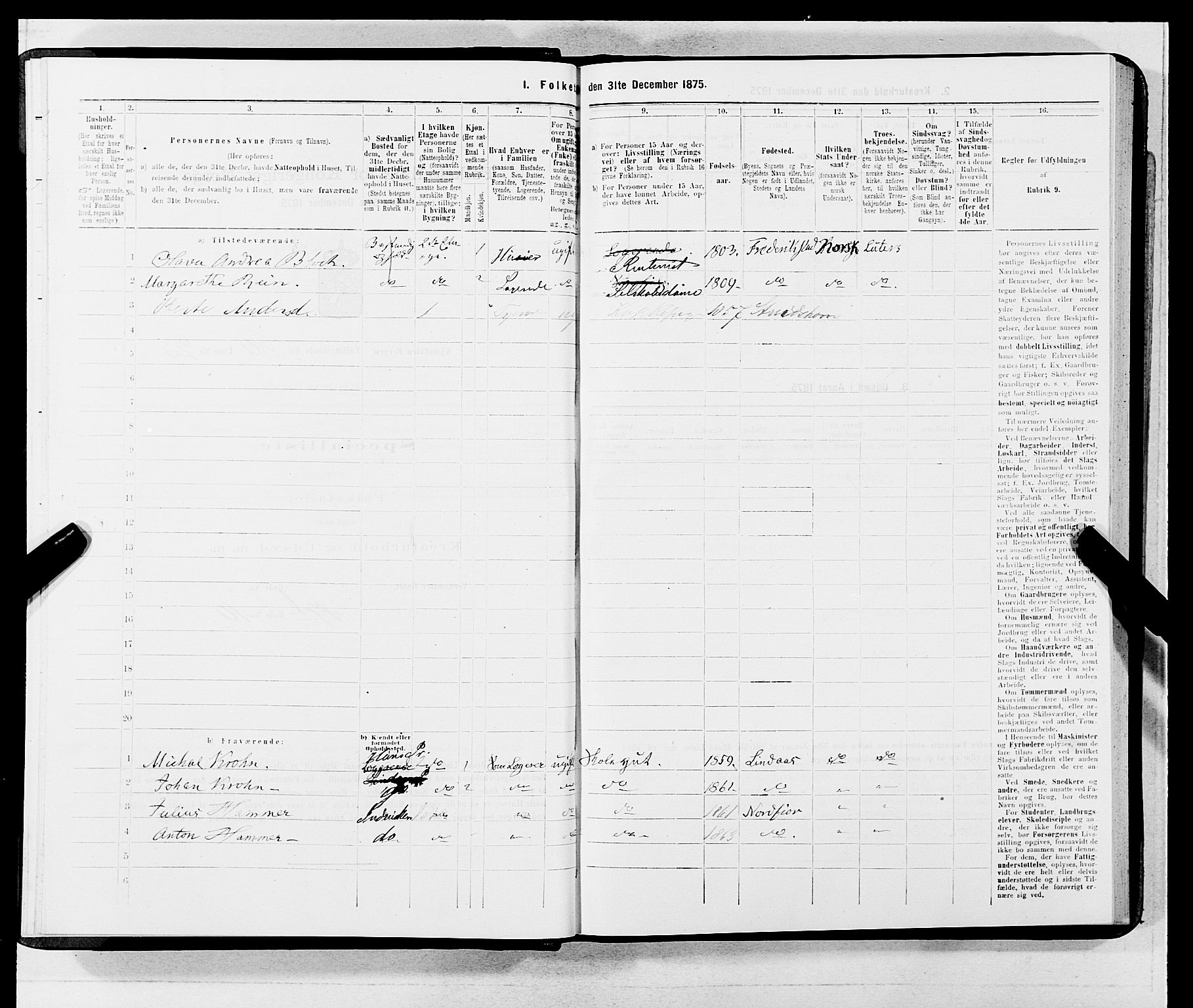 SAB, 1875 census for 1301 Bergen, 1875, p. 4335