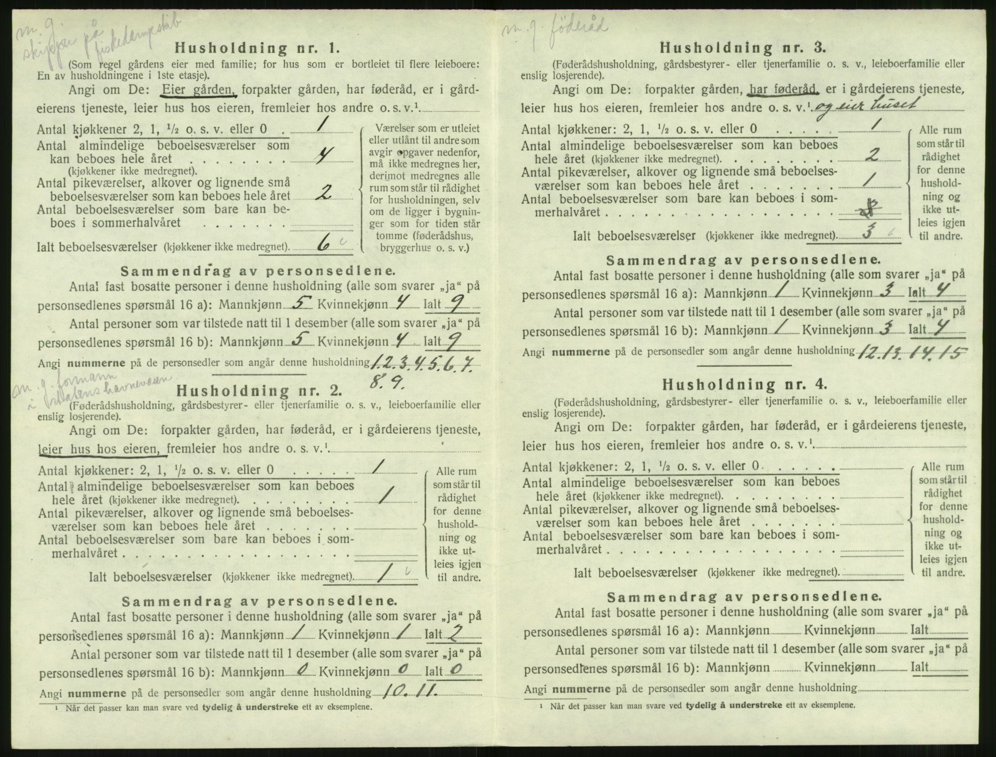 SAT, 1920 census for Ulstein, 1920, p. 93