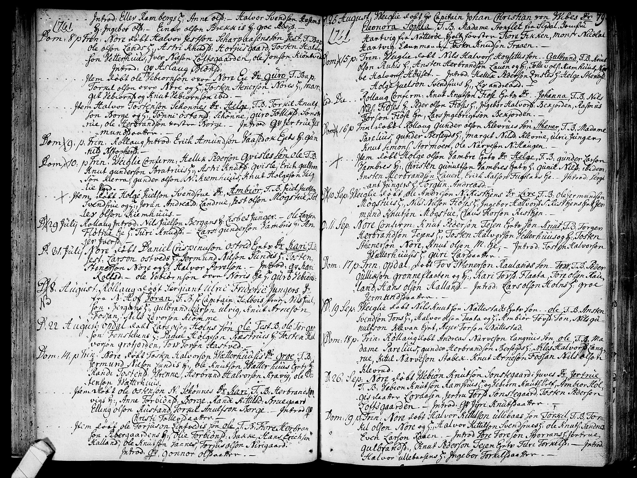 Rollag kirkebøker, SAKO/A-240/F/Fa/L0003: Parish register (official) no. I 3, 1743-1778, p. 79