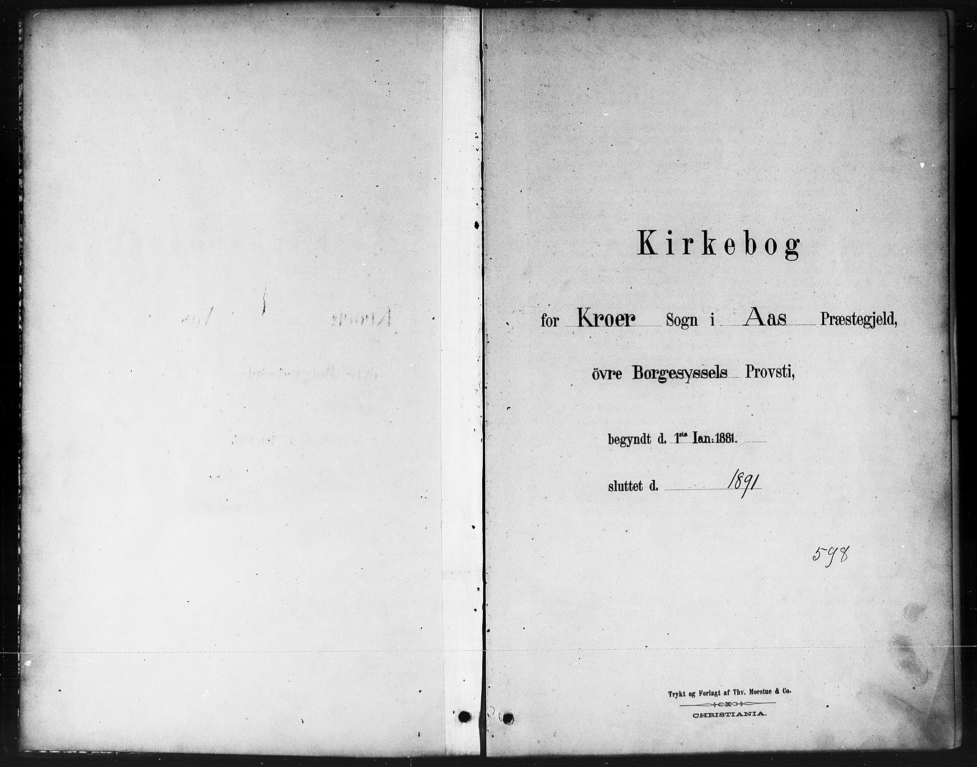 Ås prestekontor Kirkebøker, SAO/A-10894/F/Fc/L0001: Parish register (official) no. III 1, 1881-1891
