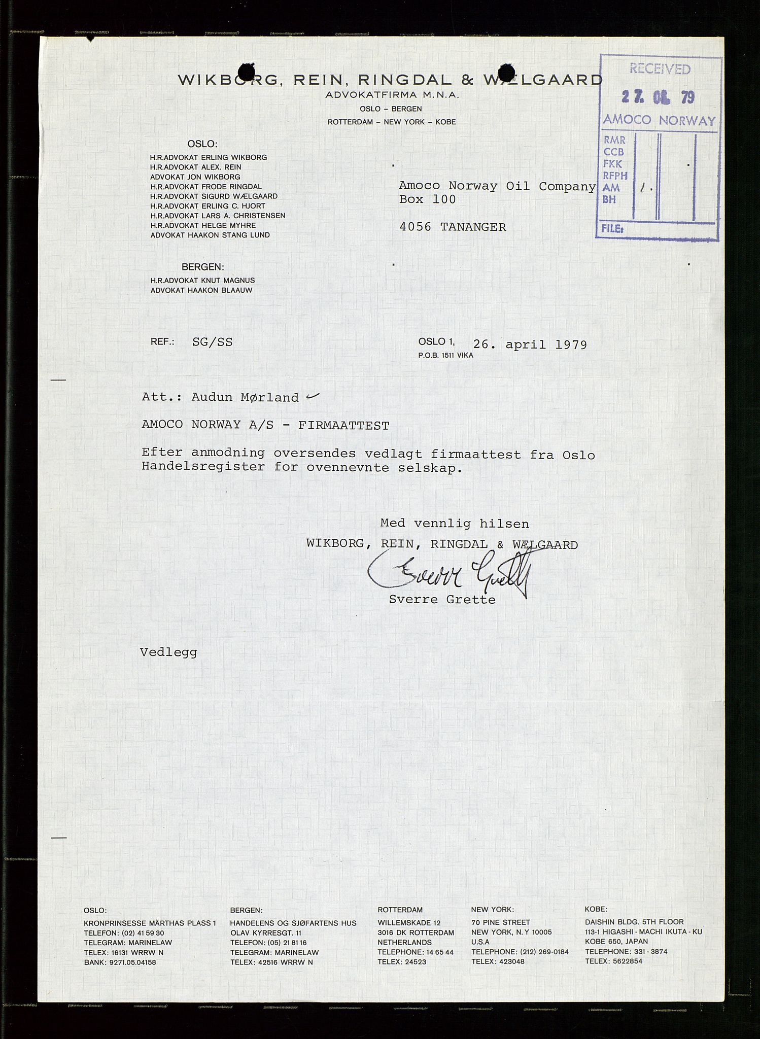 Pa 1740 - Amoco Norway Oil Company, AV/SAST-A-102405/22/A/Aa/L0002: Styreprotokoller og sakspapirer, 1966-1999, p. 444