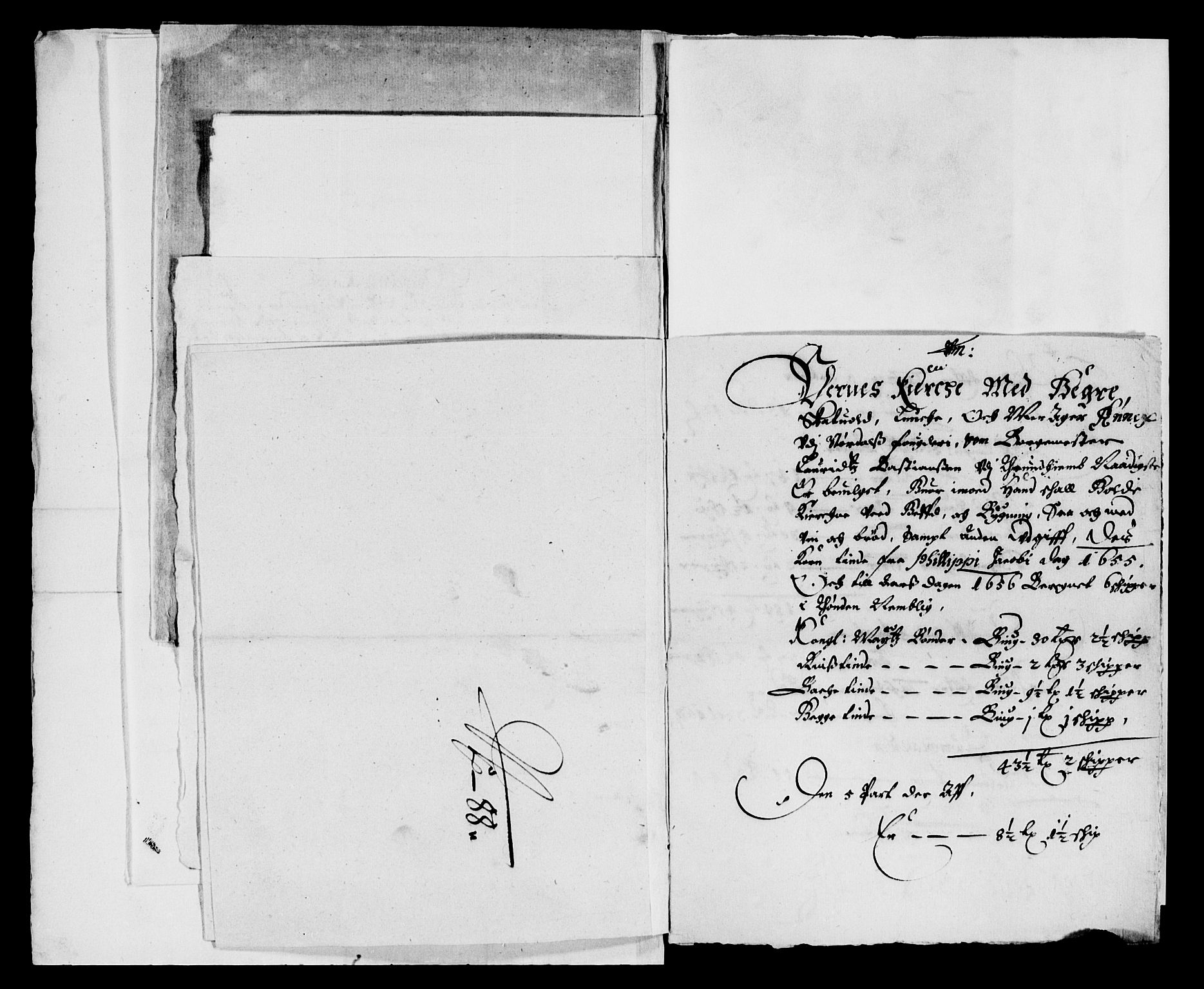 Rentekammeret inntil 1814, Reviderte regnskaper, Lensregnskaper, AV/RA-EA-5023/R/Rb/Rbw/L0120: Trondheim len, 1655-1656