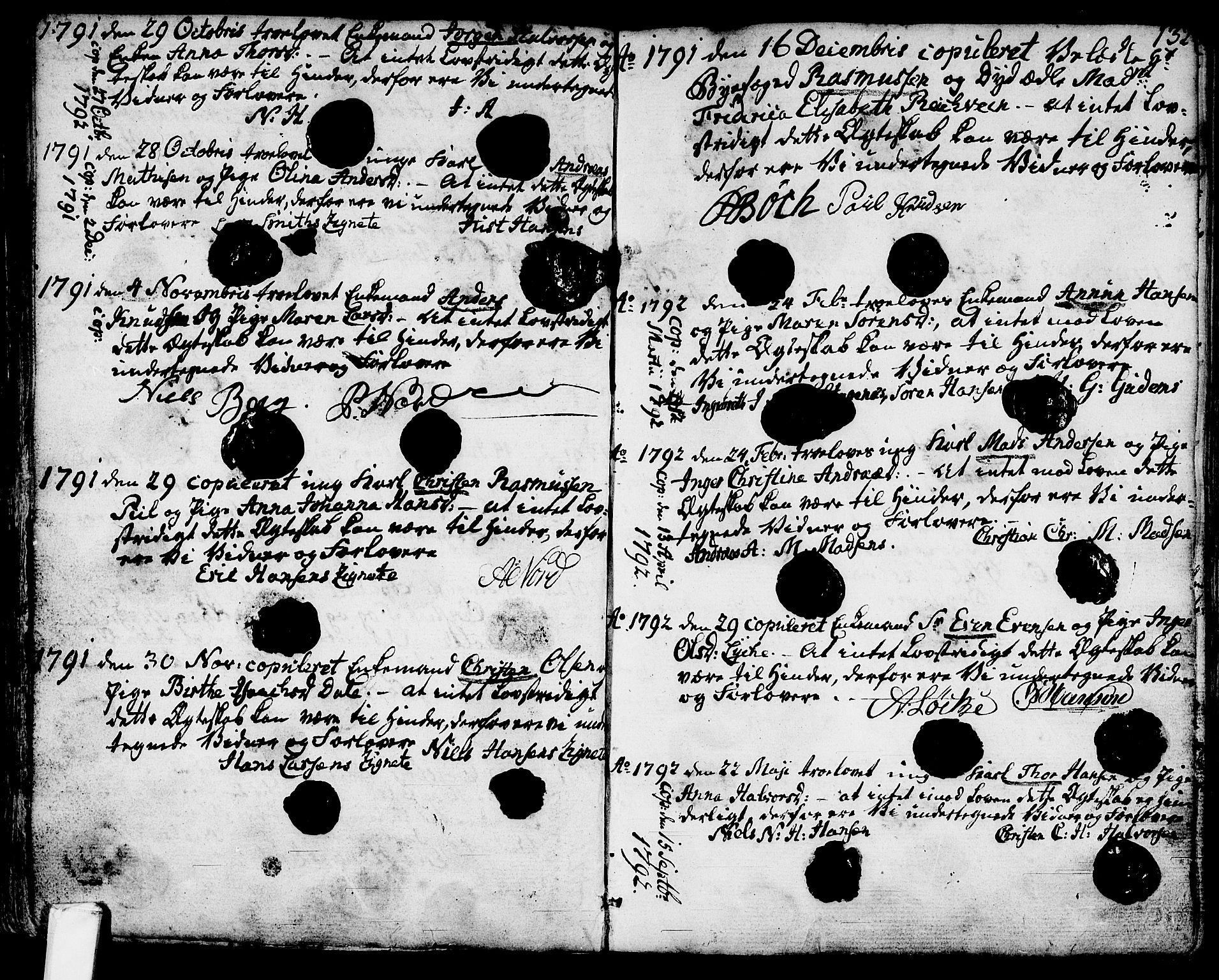Larvik kirkebøker, SAKO/A-352/G/Ga/L0001: Parish register (copy) no. I 1, 1785-1807, p. 132