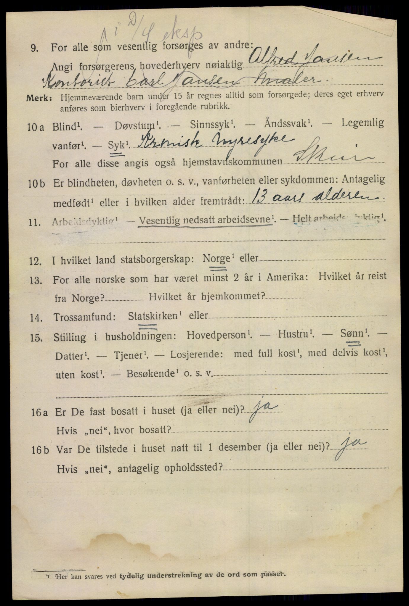 SAKO, 1920 census for Skien, 1920, p. 29603