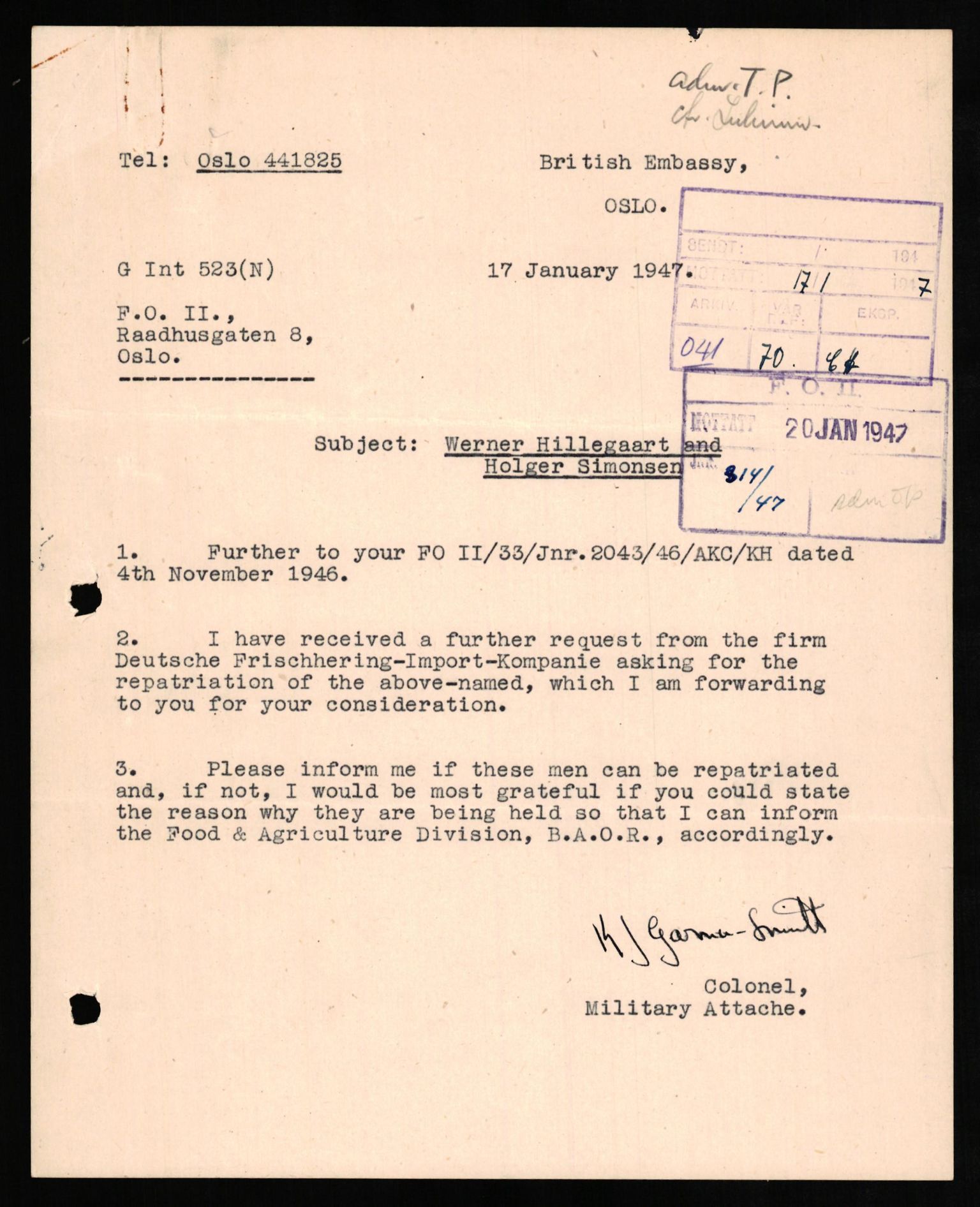 Forsvaret, Forsvarets overkommando II, AV/RA-RAFA-3915/D/Db/L0013: CI Questionaires. Tyske okkupasjonsstyrker i Norge. Tyskere., 1945-1946, p. 236