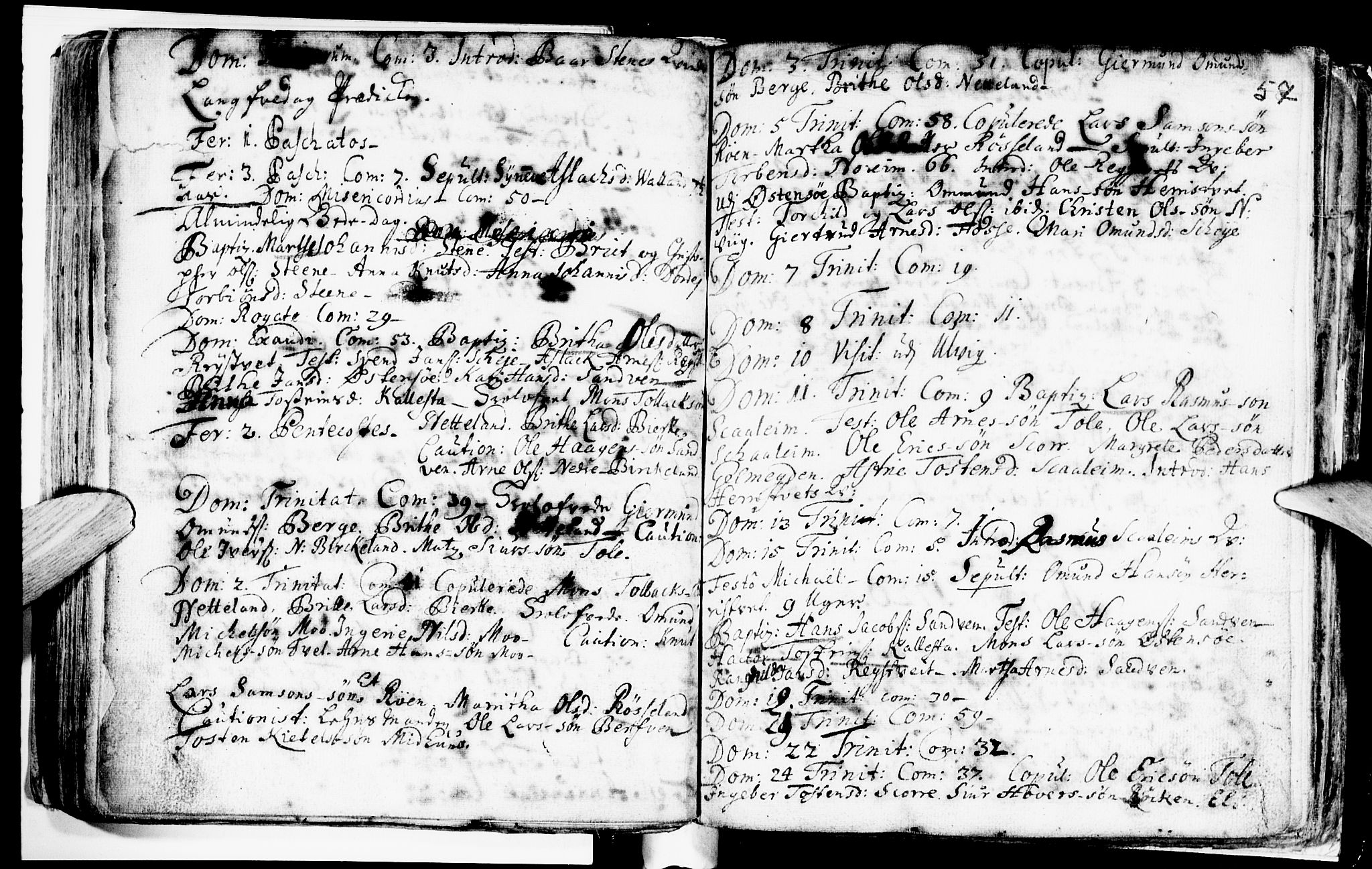 Kvam sokneprestembete, AV/SAB-A-76201/H/Haa: Parish register (official) no. A 2, 1696-1741, p. 57