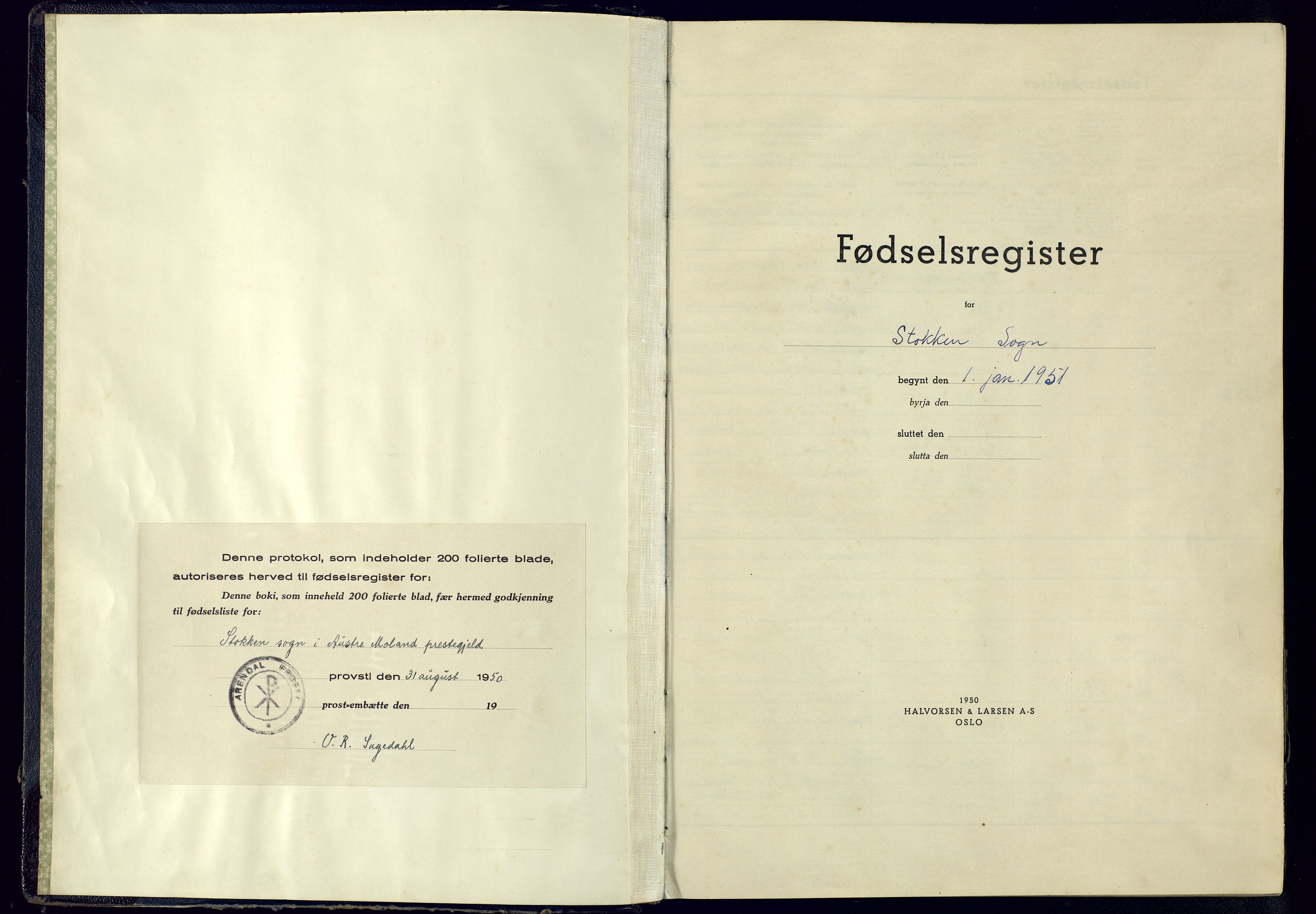 Austre Moland sokneprestkontor, SAK/1111-0001/J/Ja/L0004: Birth register no. A-VI-28, 1951-1983