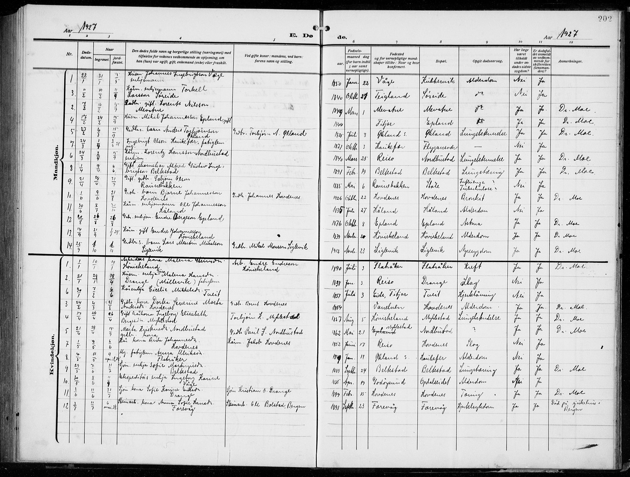 Tysnes sokneprestembete, AV/SAB-A-78601/H/Hab: Parish register (copy) no. E  4, 1912-1936, p. 202