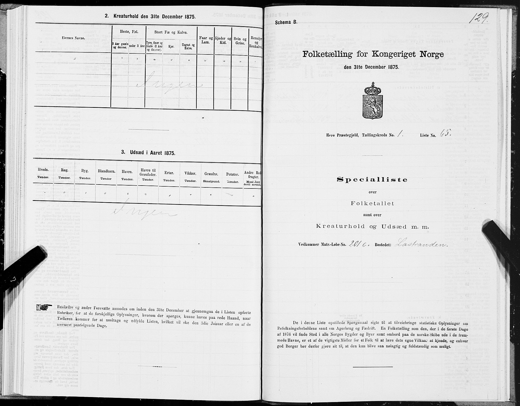 SAT, 1875 census for 1818P Herøy, 1875, p. 1129