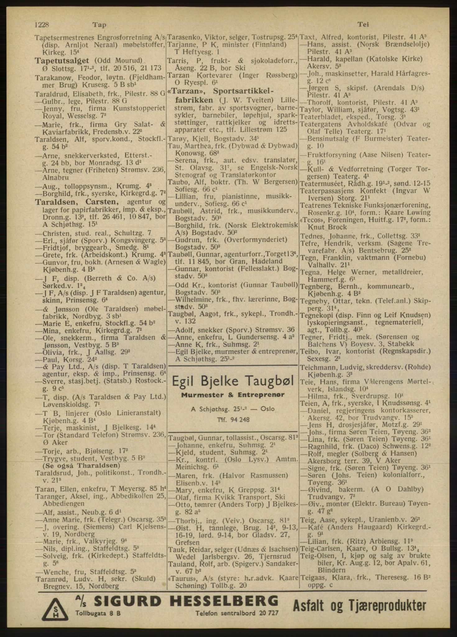 Kristiania/Oslo adressebok, PUBL/-, 1946, p. 1228