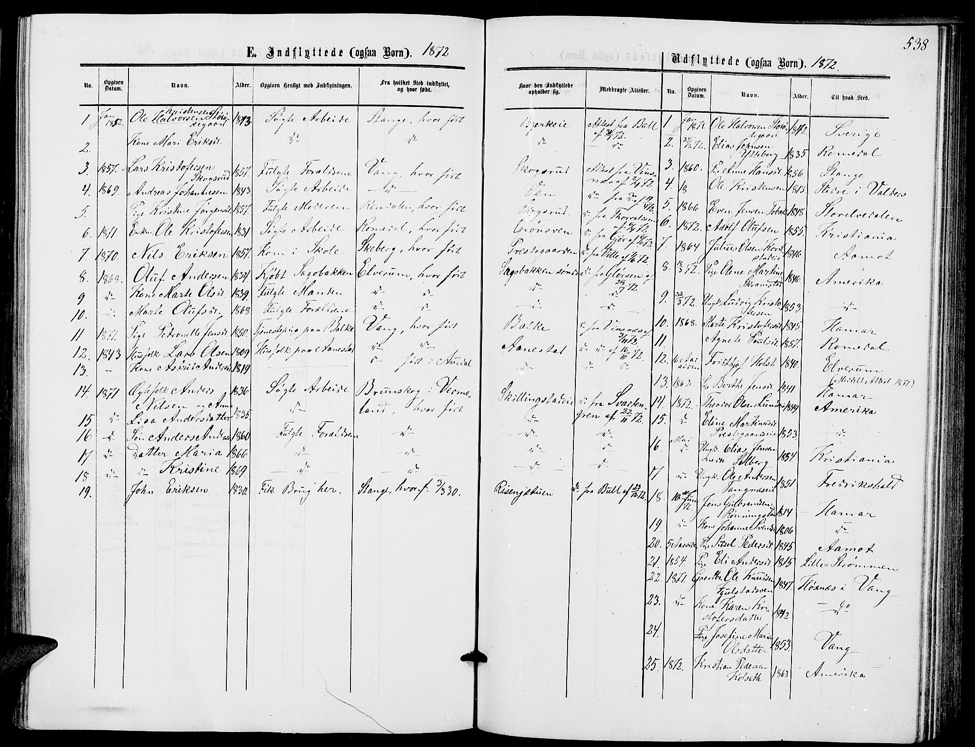 Løten prestekontor, SAH/PREST-022/L/La/L0004: Parish register (copy) no. 4, 1863-1877, p. 538