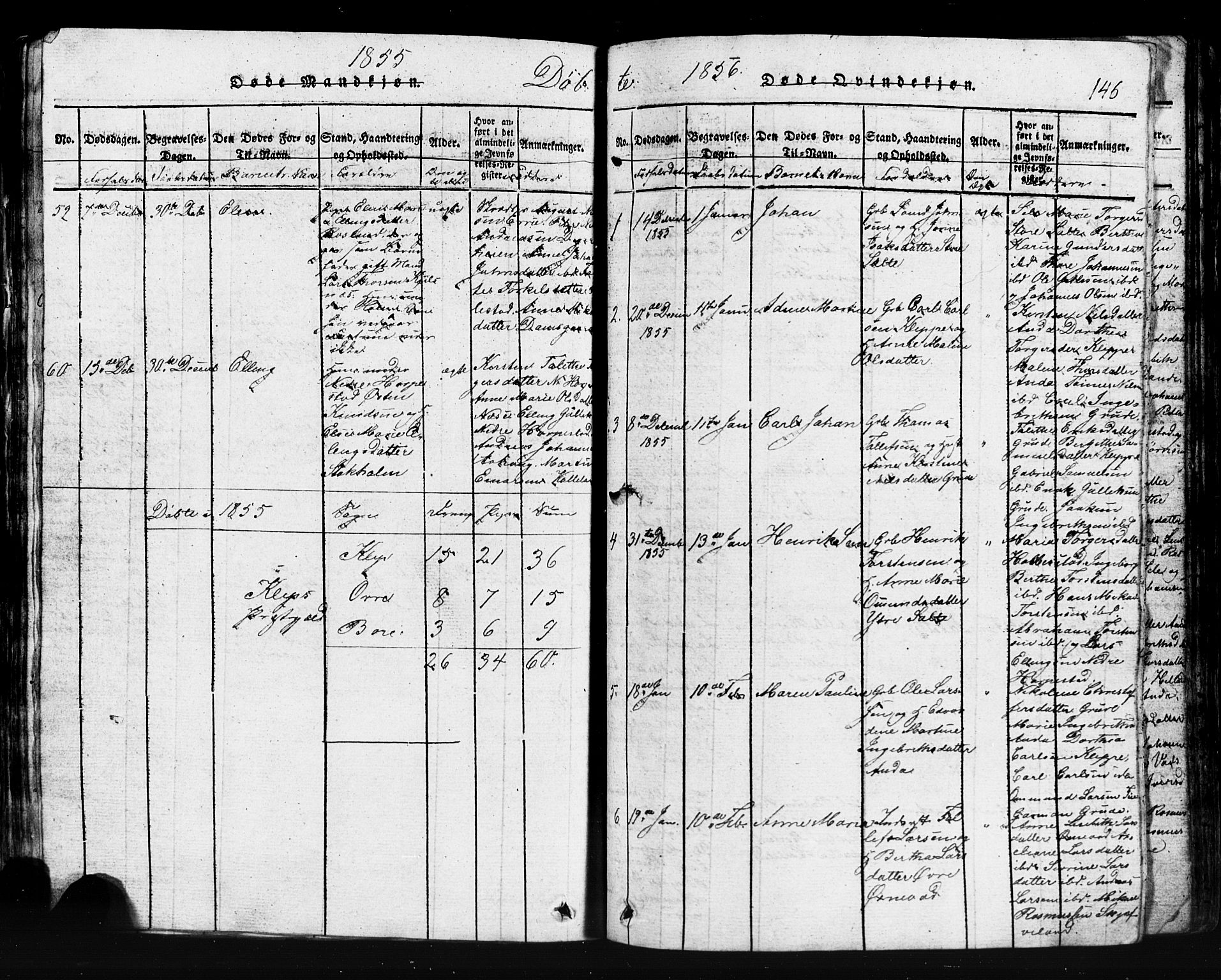 Klepp sokneprestkontor, SAST/A-101803/001/3/30BB/L0001: Parish register (copy) no.  B 1, 1816-1859, p. 146