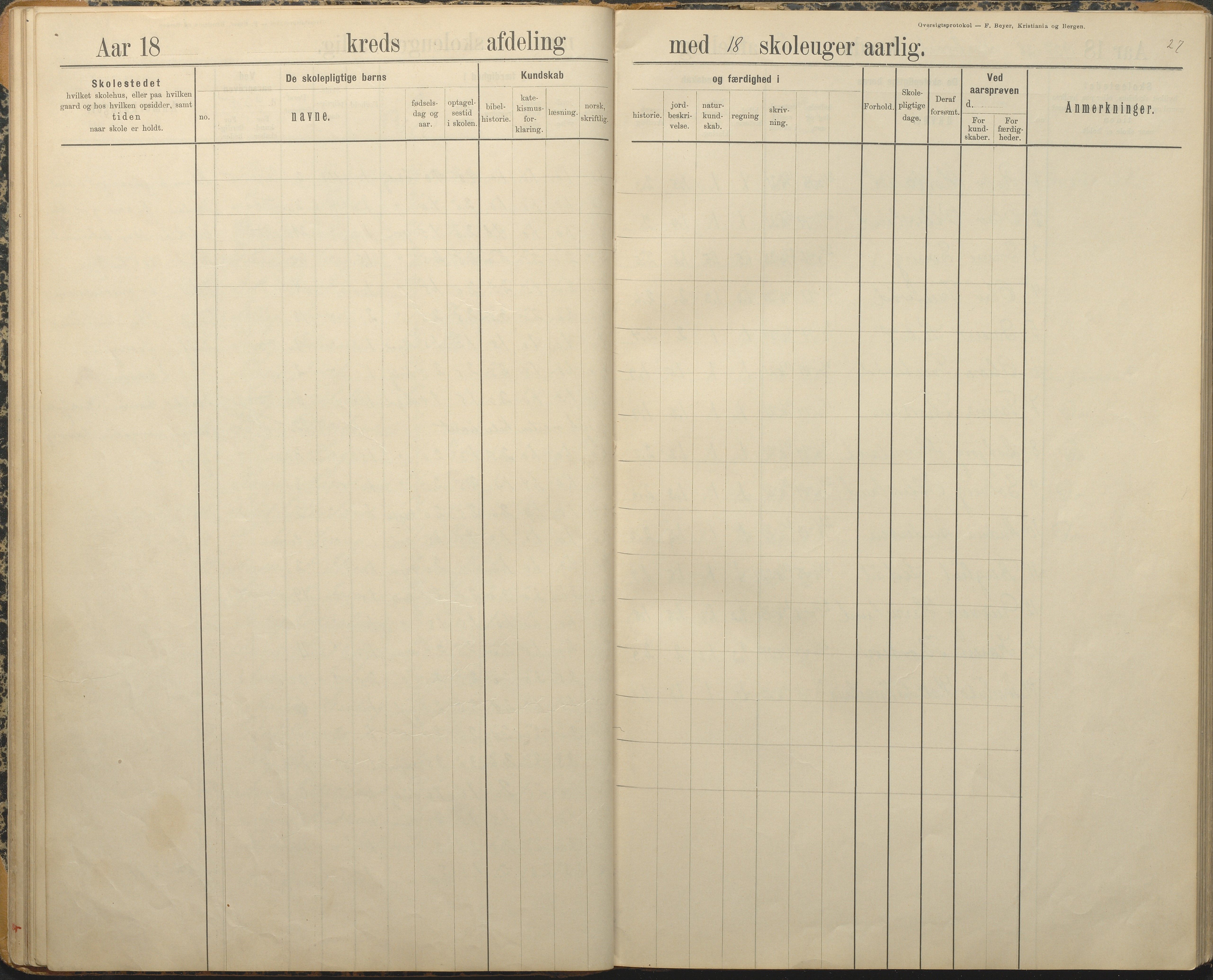 Austre Moland kommune, AAKS/KA0918-PK/09/09c/L0009: Skoleprotokoll, 1891-1938, p. 27