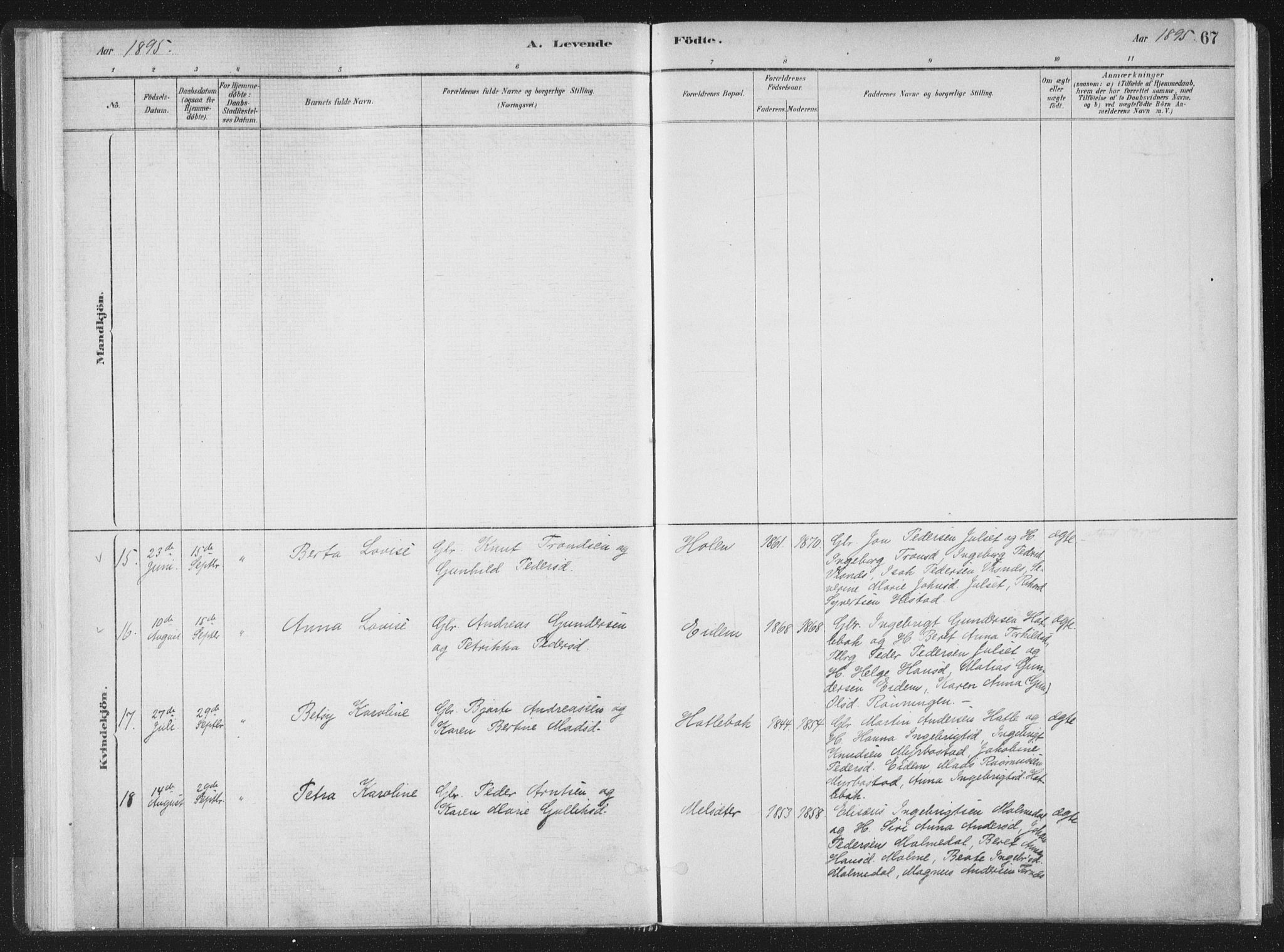 Ministerialprotokoller, klokkerbøker og fødselsregistre - Møre og Romsdal, SAT/A-1454/564/L0740: Parish register (official) no. 564A01, 1880-1899, p. 67