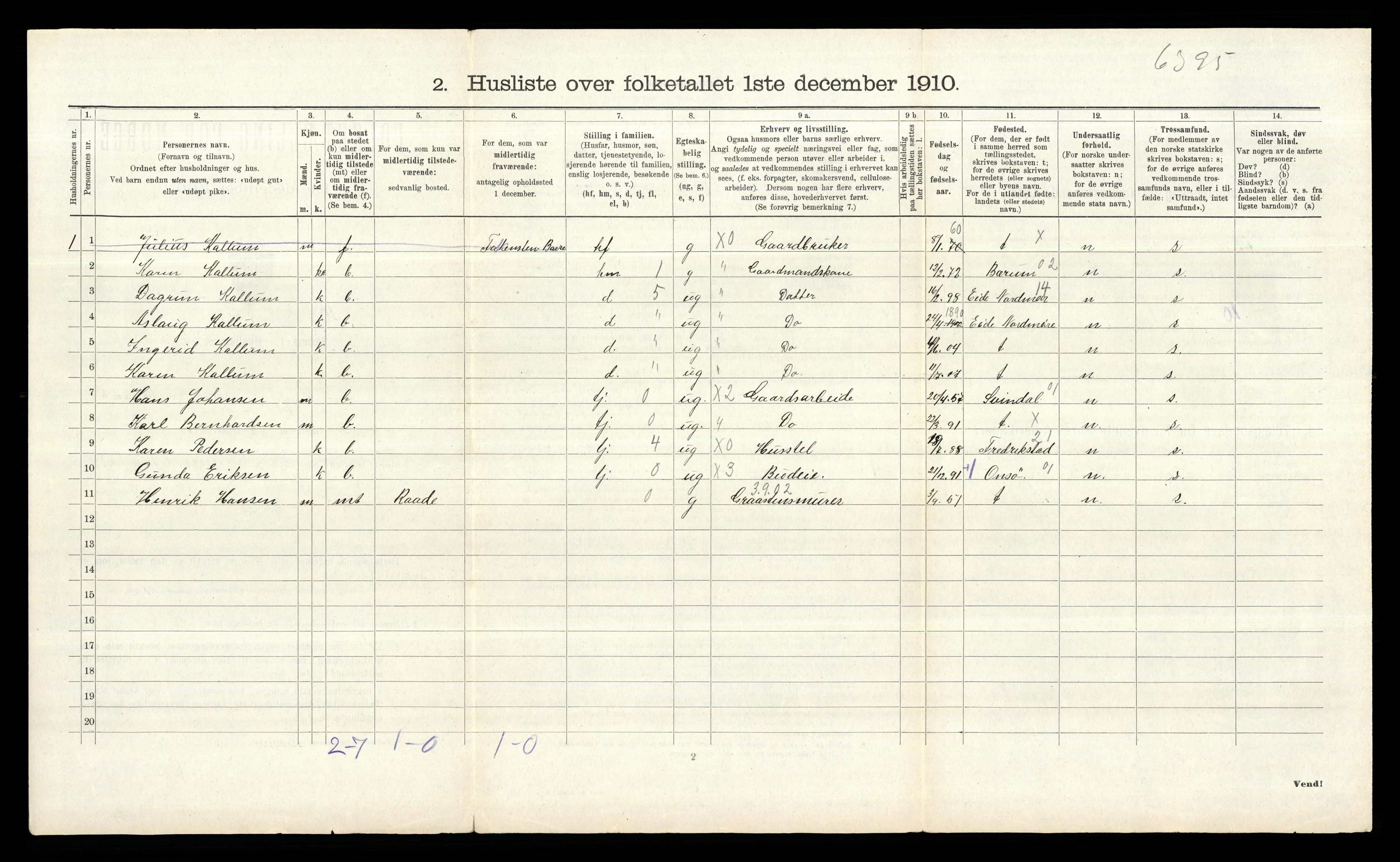 RA, 1910 census for Rygge, 1910, p. 751