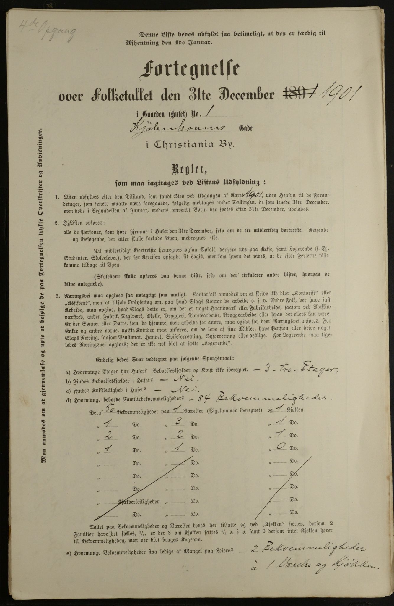 OBA, Municipal Census 1901 for Kristiania, 1901, p. 8508