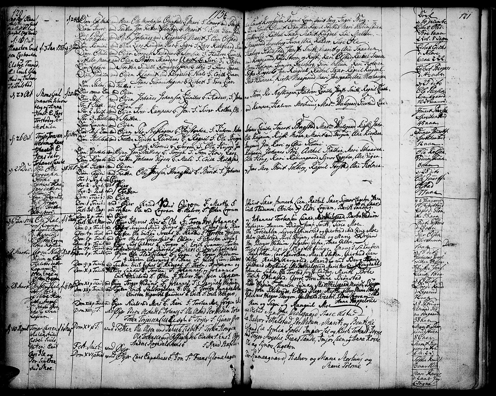 Øyer prestekontor, SAH/PREST-084/H/Ha/Haa/L0002: Parish register (official) no. 2, 1733-1784, p. 120-121