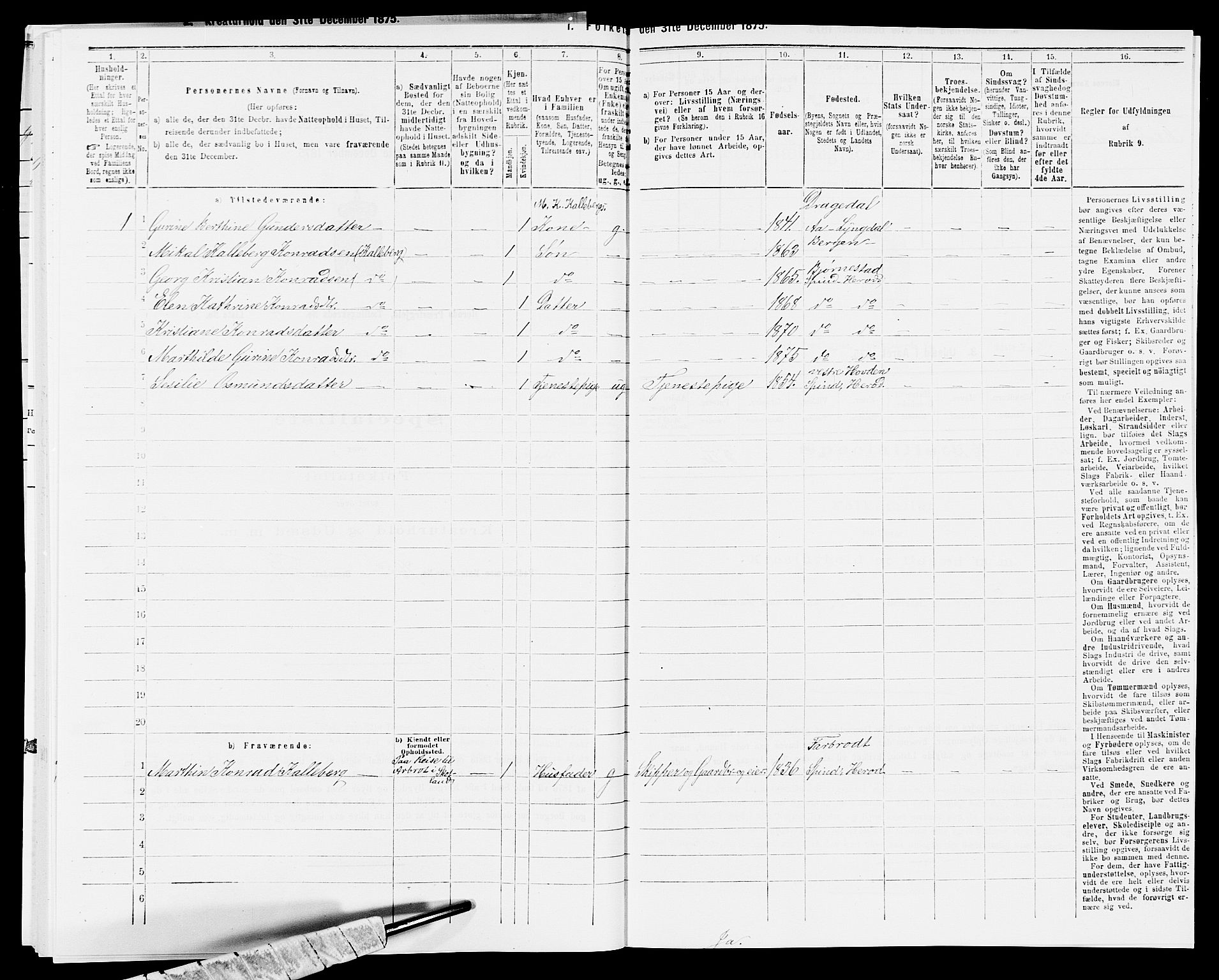 SAK, 1875 census for 1039P Herad, 1875, p. 568