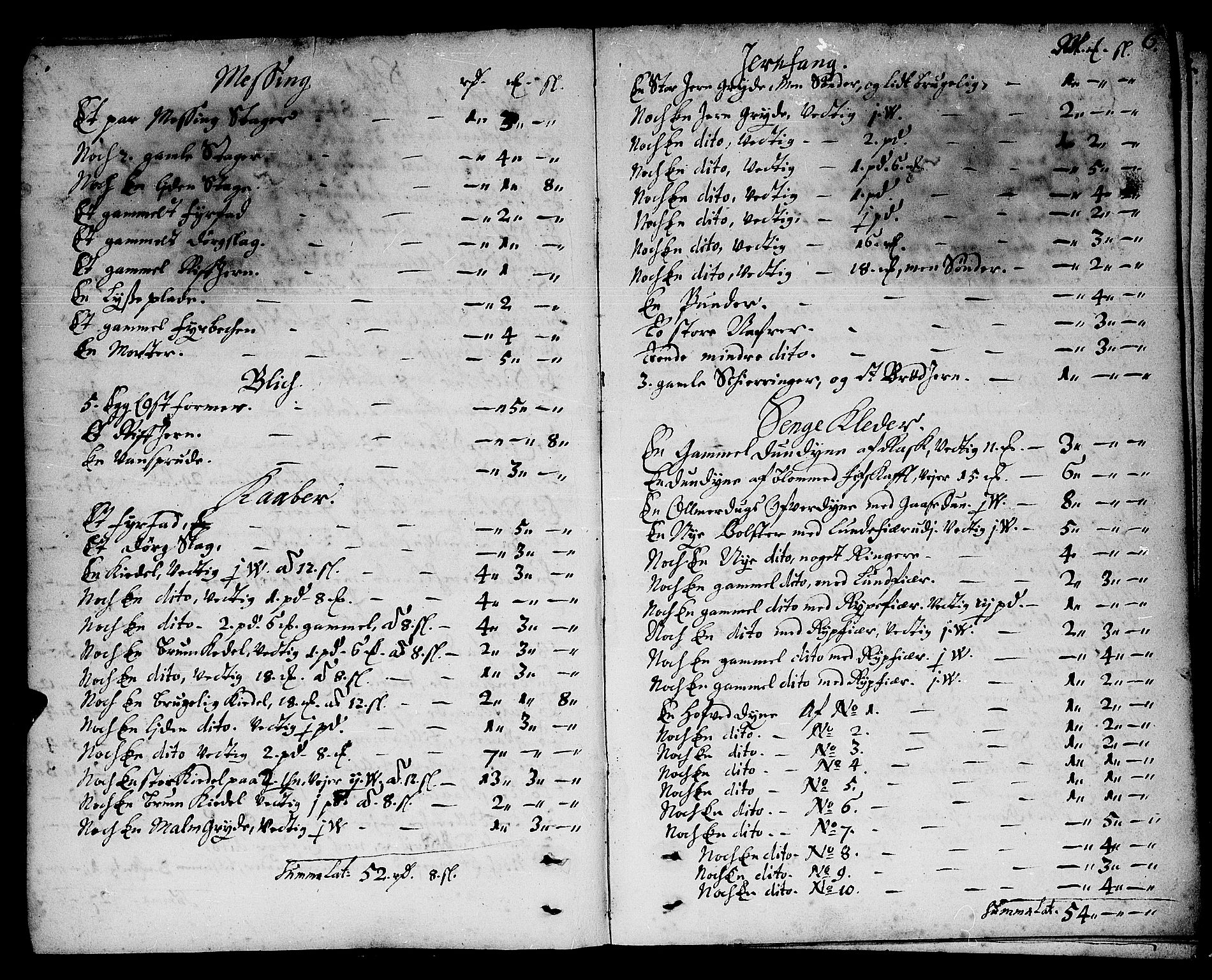 Tromsø/Troms prosti, AV/SATØ-S-1341/F/Fc/L0015: Skifteprotokoll, 1697-1761, p. 5b-6a