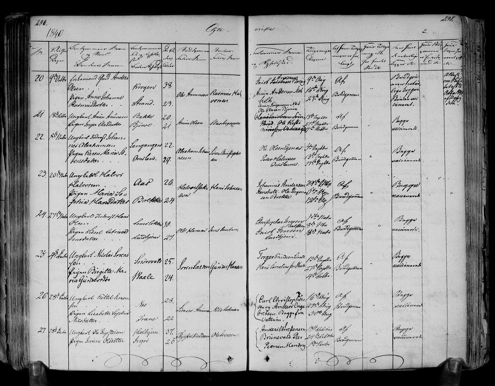 Brunlanes kirkebøker, AV/SAKO-A-342/F/Fa/L0003: Parish register (official) no. I 3, 1834-1845, p. 296-297